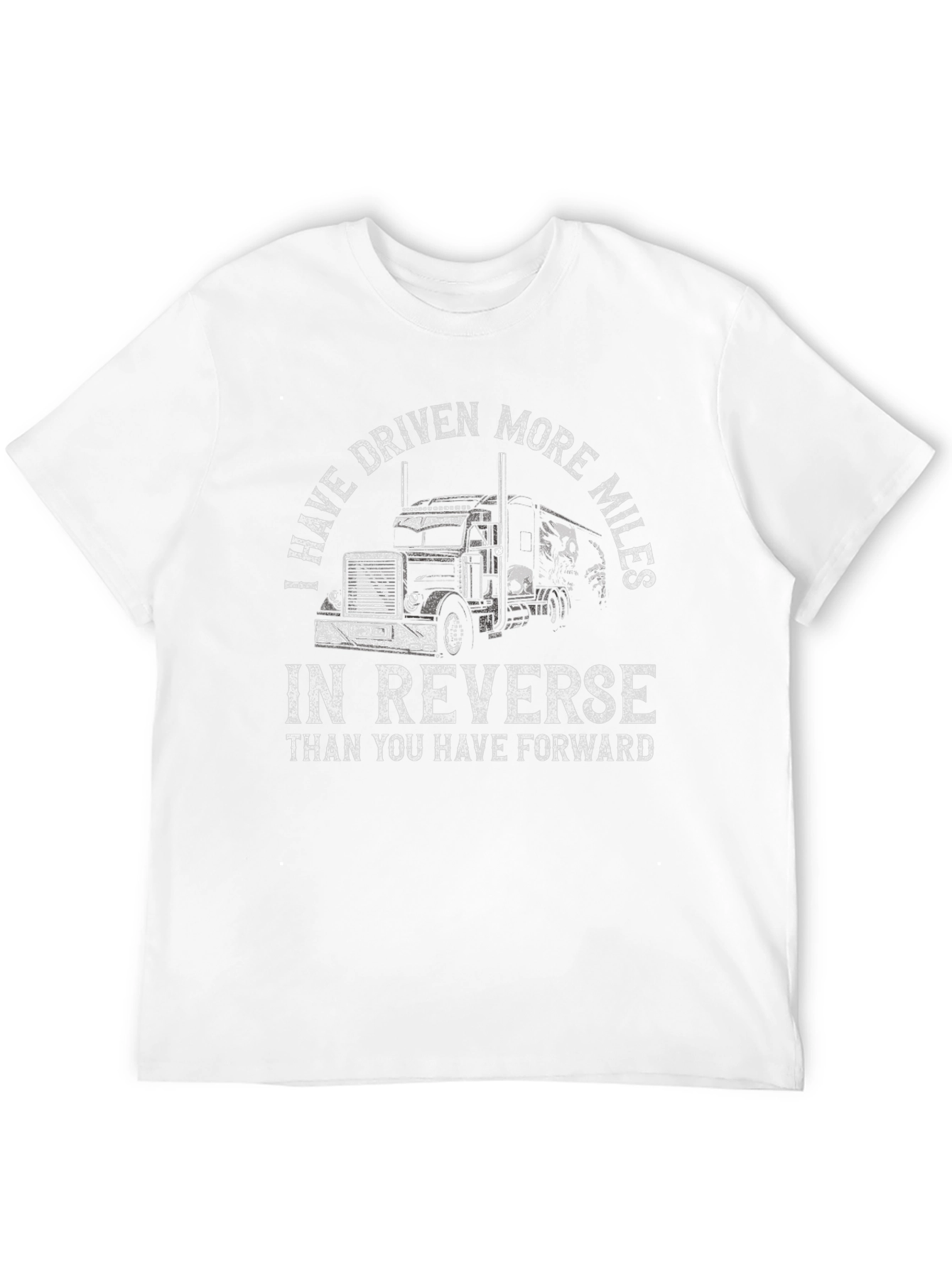 Trucker Humor Tee: Reverse Miles