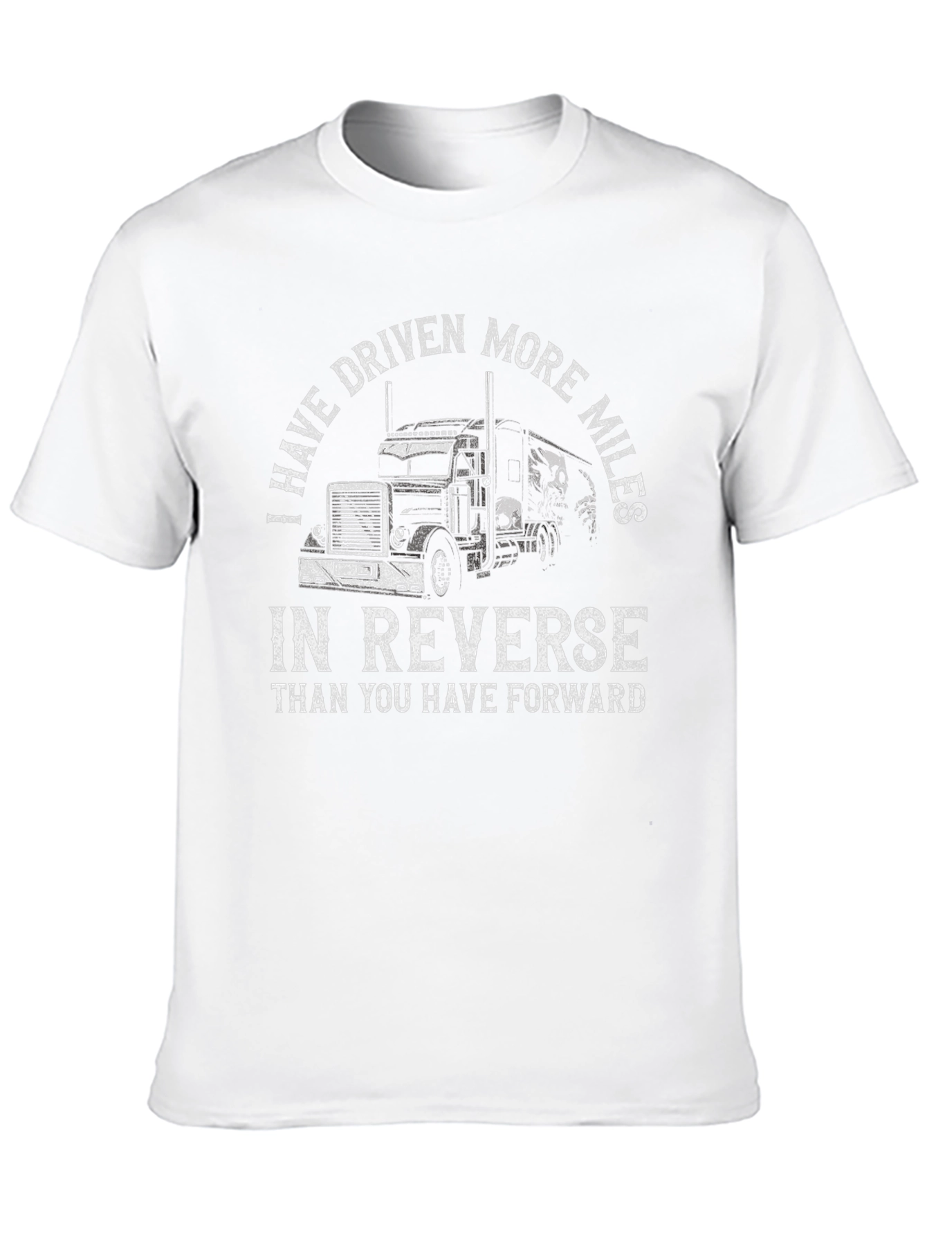 Trucker Humor Tee: Reverse Miles