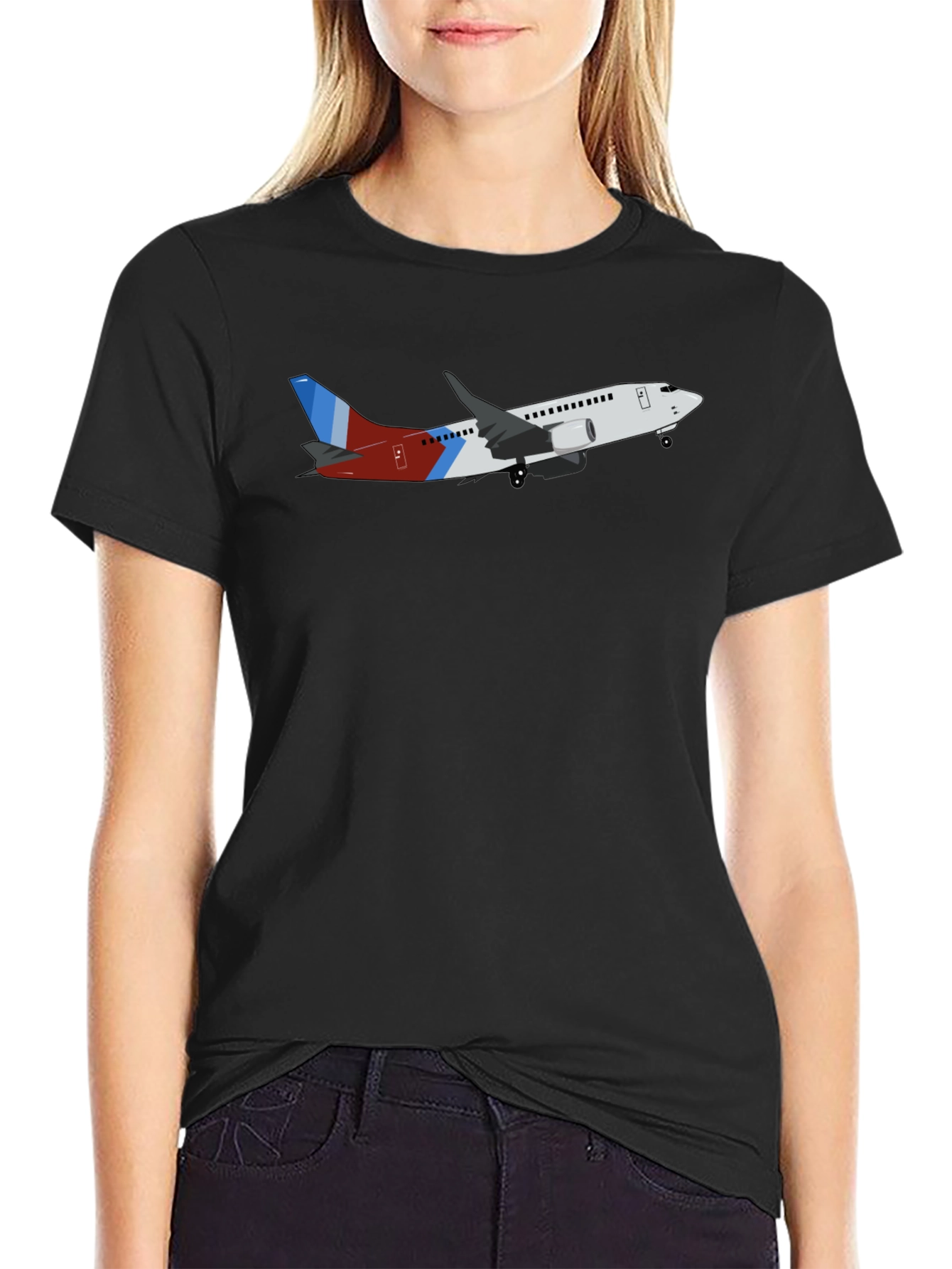 Airplane Graphic Black T-Shirt