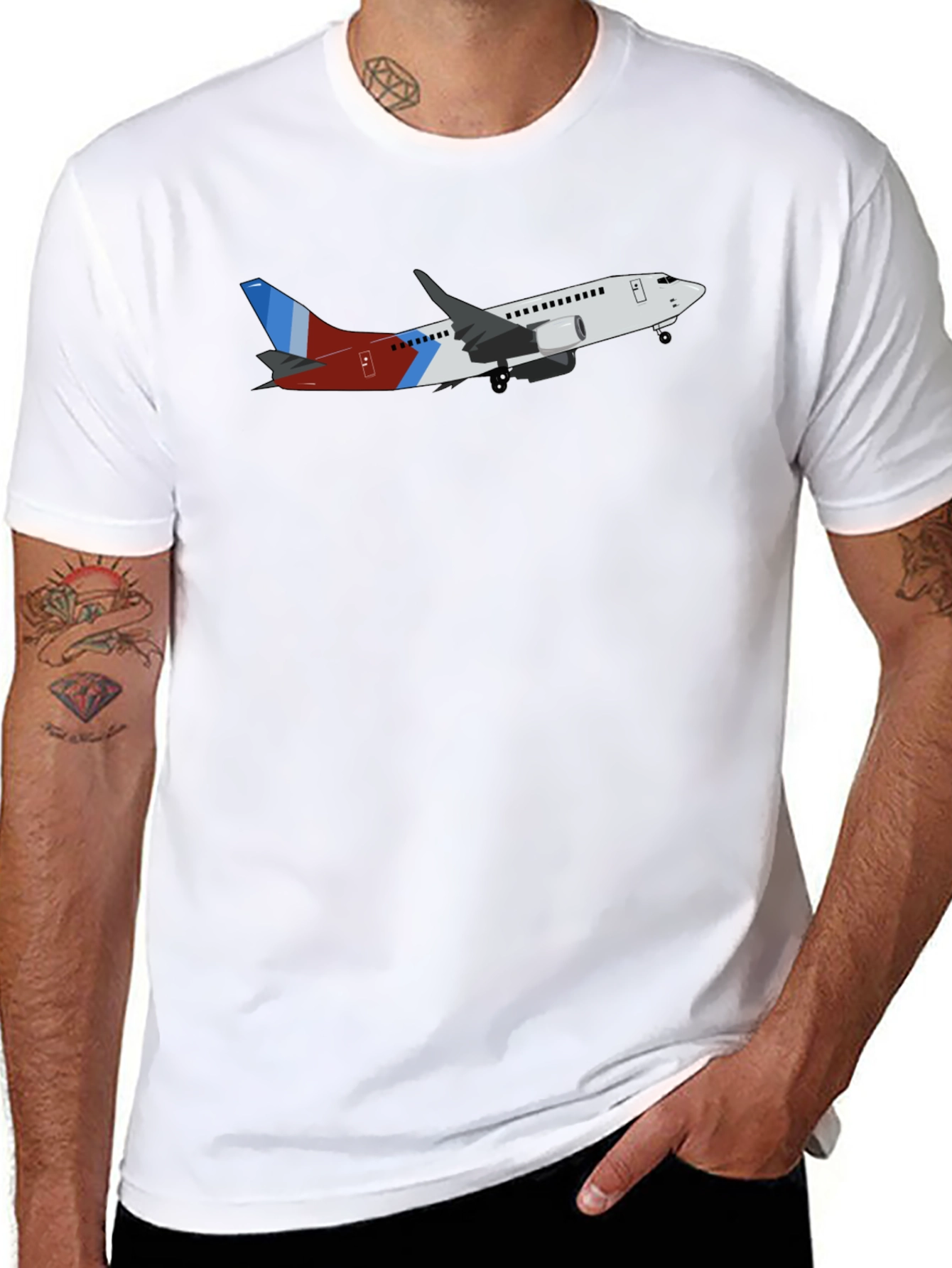 Airplane Graphic Black T-Shirt