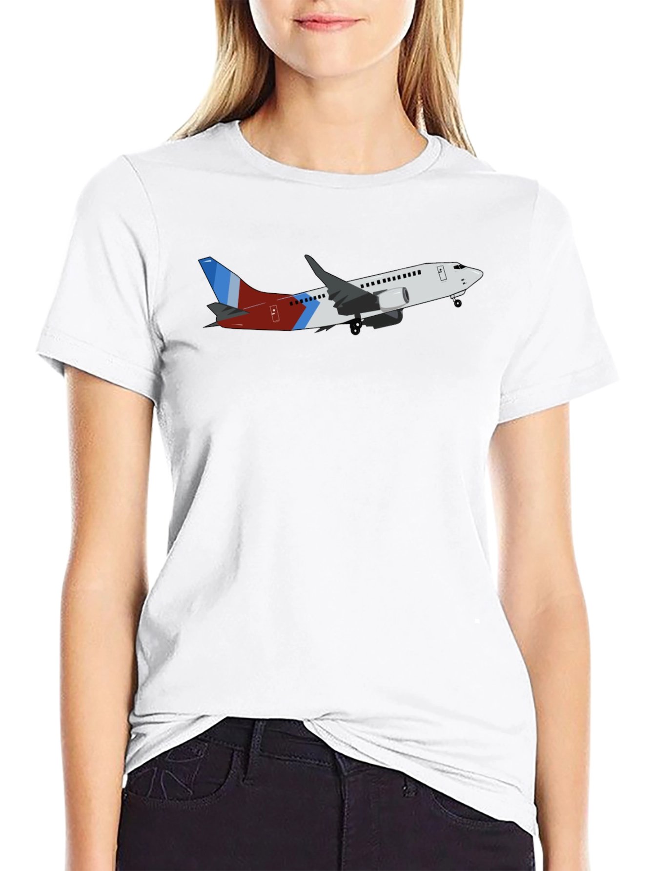 Airplane Graphic Black T-Shirt