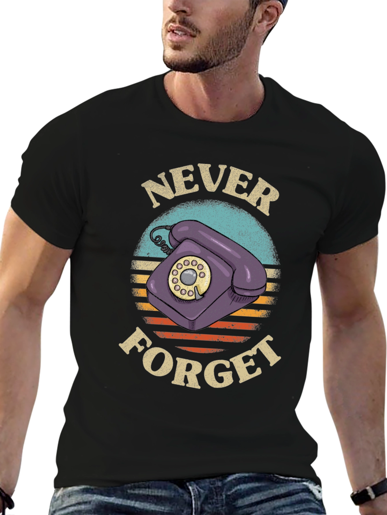 Retro Never Forget Phone T-Shirt