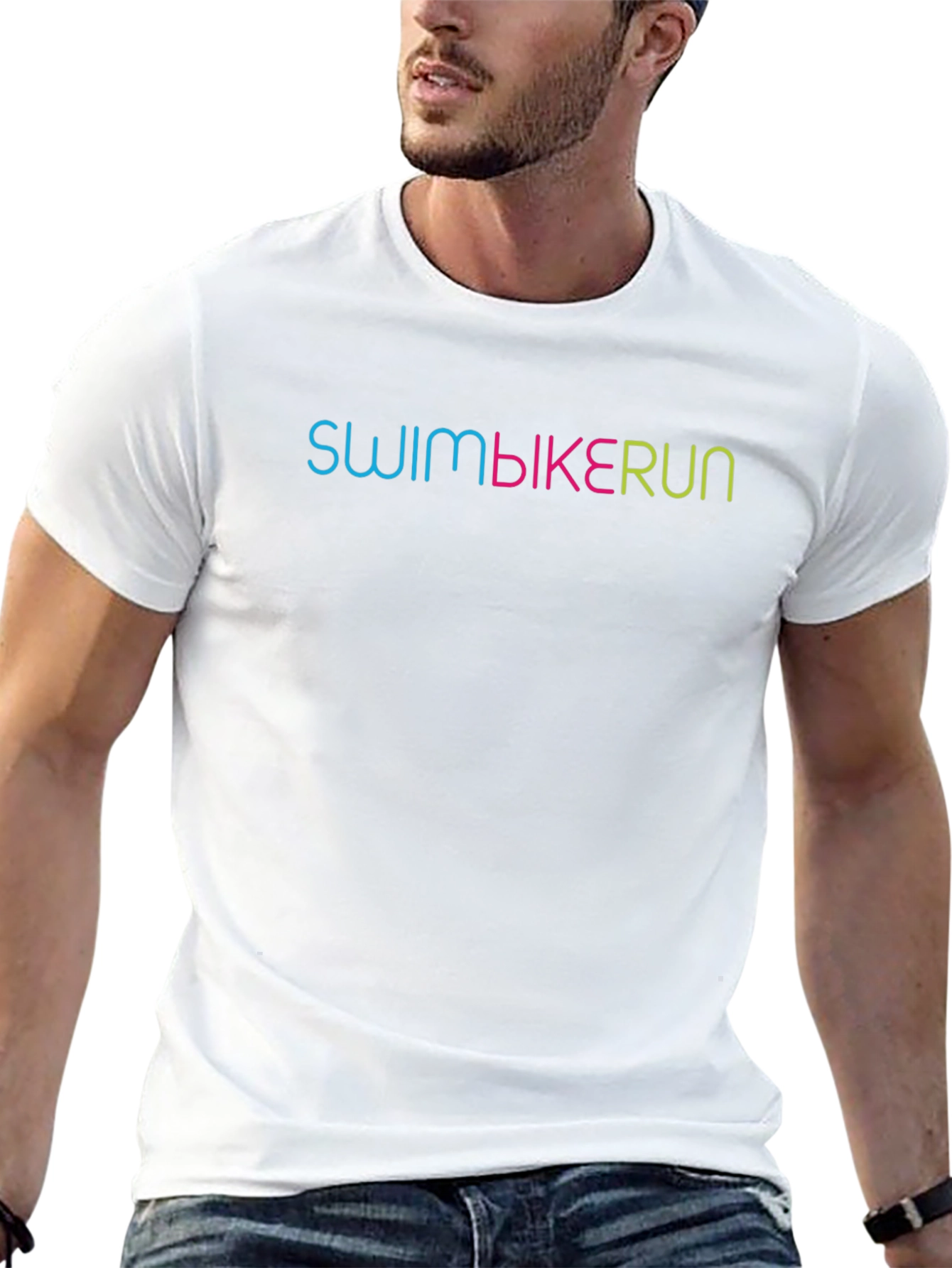 Swim Bike Run Black T-Shirt