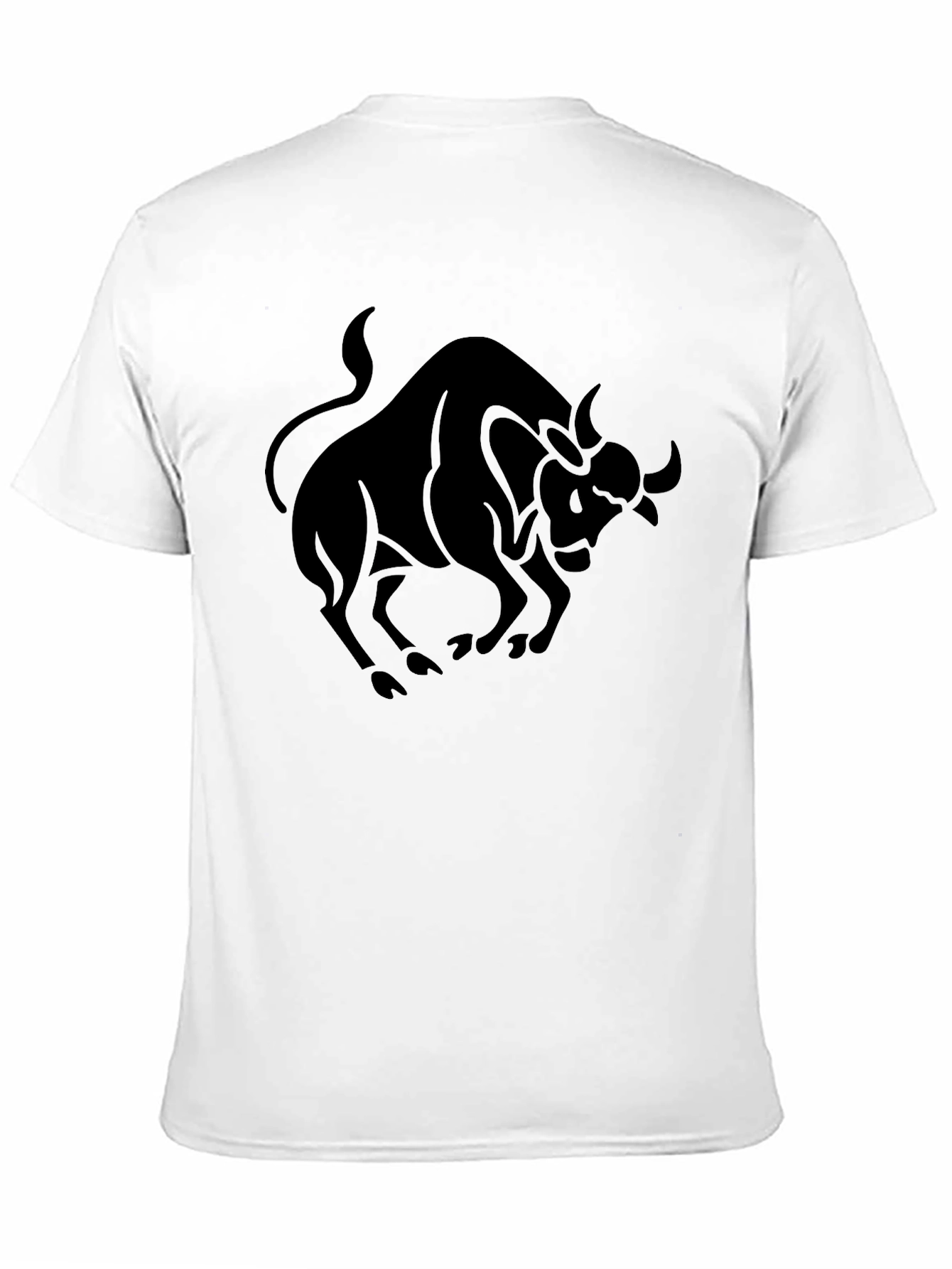 Bull Graphic Print Black T-Shirt