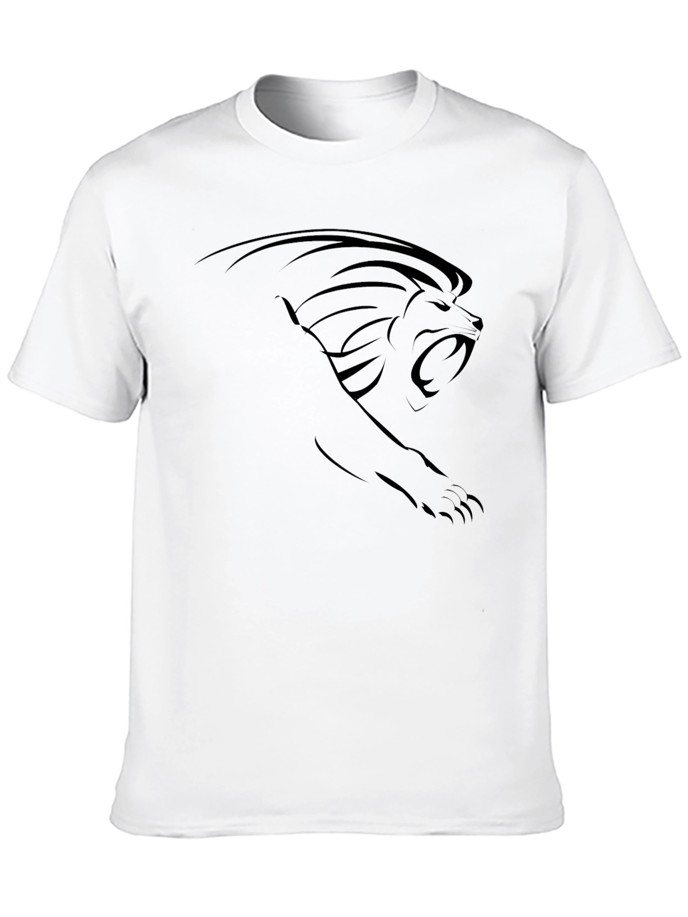 Bold Lion Graphic Black T-Shirt