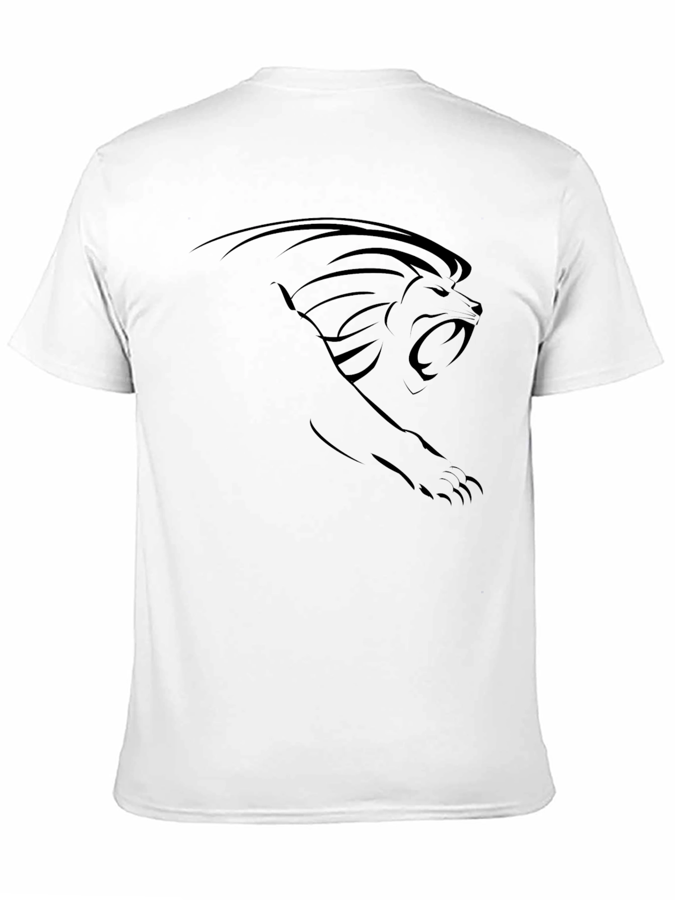 Bold Lion Graphic Black T-Shirt