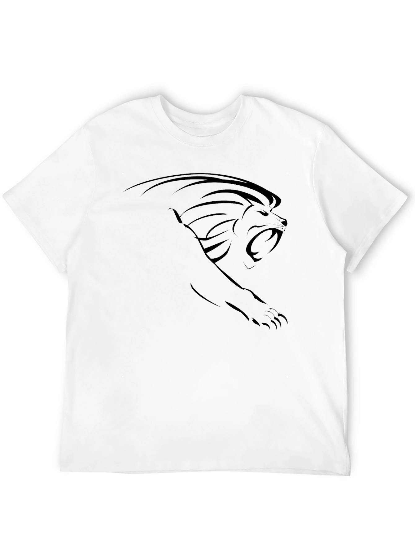 Bold Lion Graphic Black T-Shirt