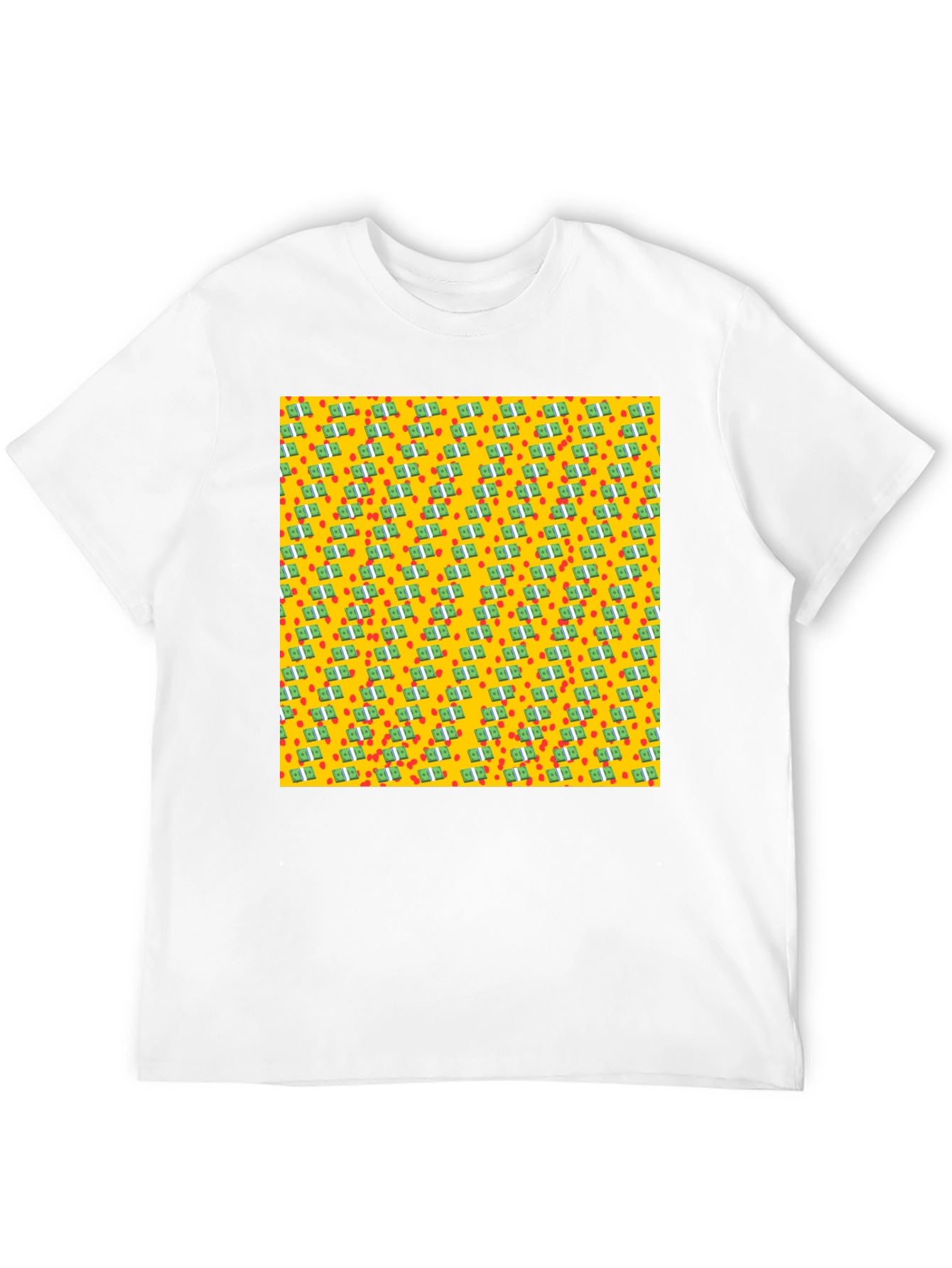 Money Pattern Black T-Shirt - Unique Graphic Tee