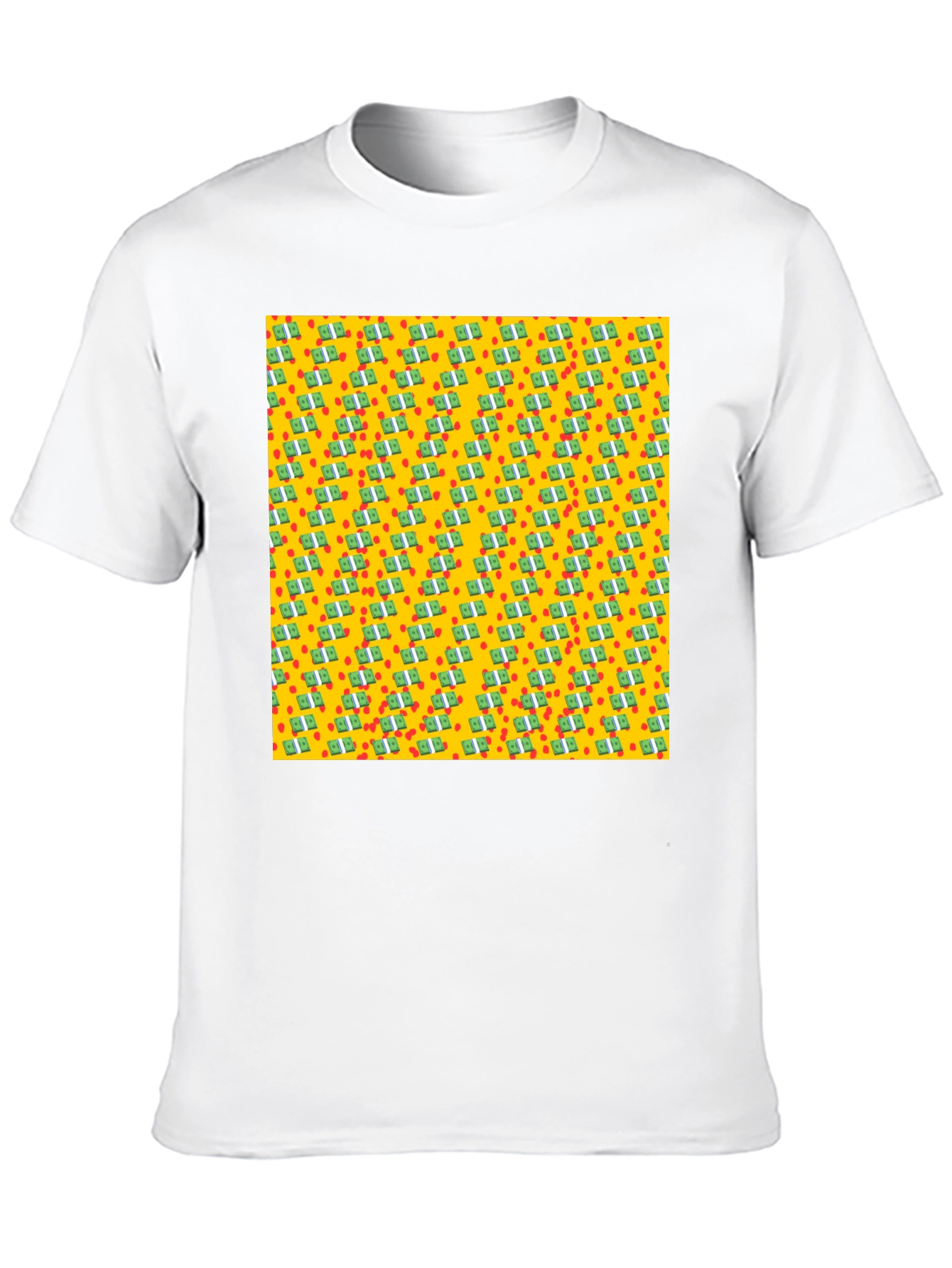 Money Pattern Black T-Shirt - Unique Graphic Tee