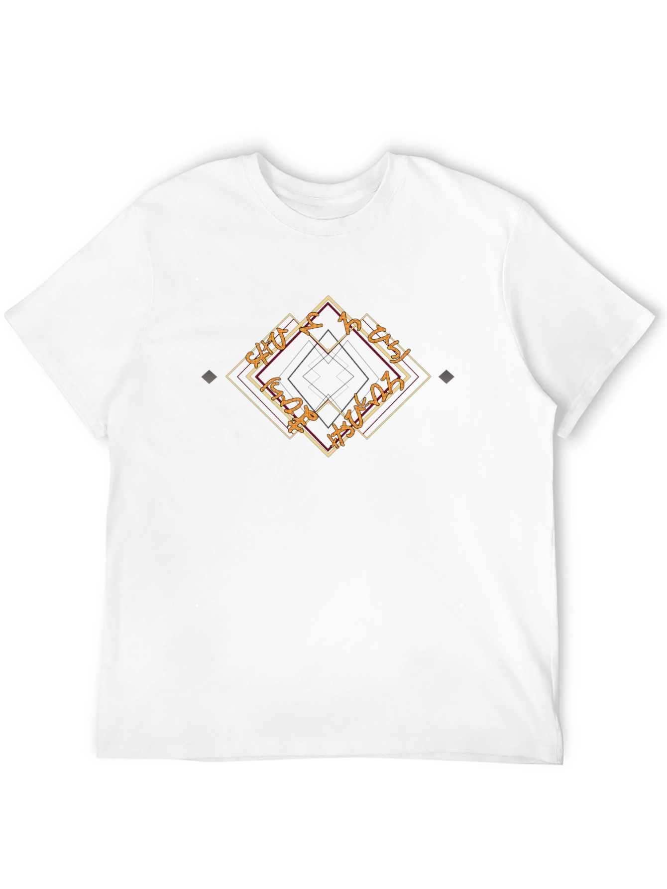 Abstract Diamond Graphic Black T-Shirt