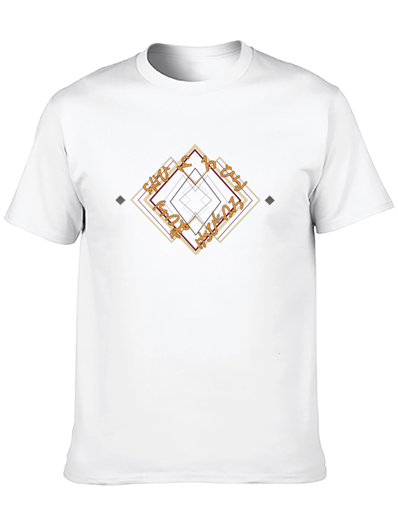 Abstract Diamond Graphic Black T-Shirt