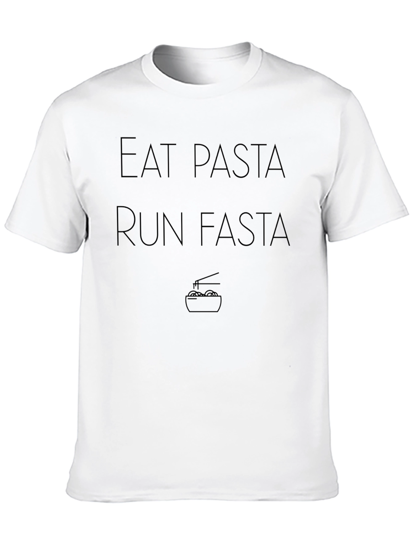 Eat Pasta Run Fasta Graphic Tee - Black