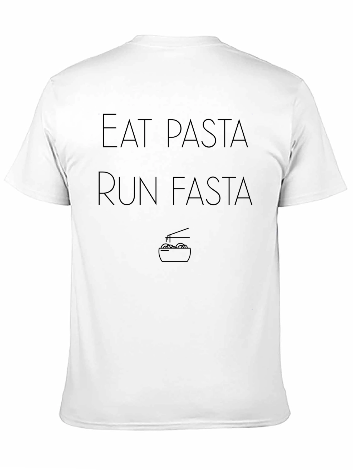 Eat Pasta Run Fasta Graphic Tee - Black