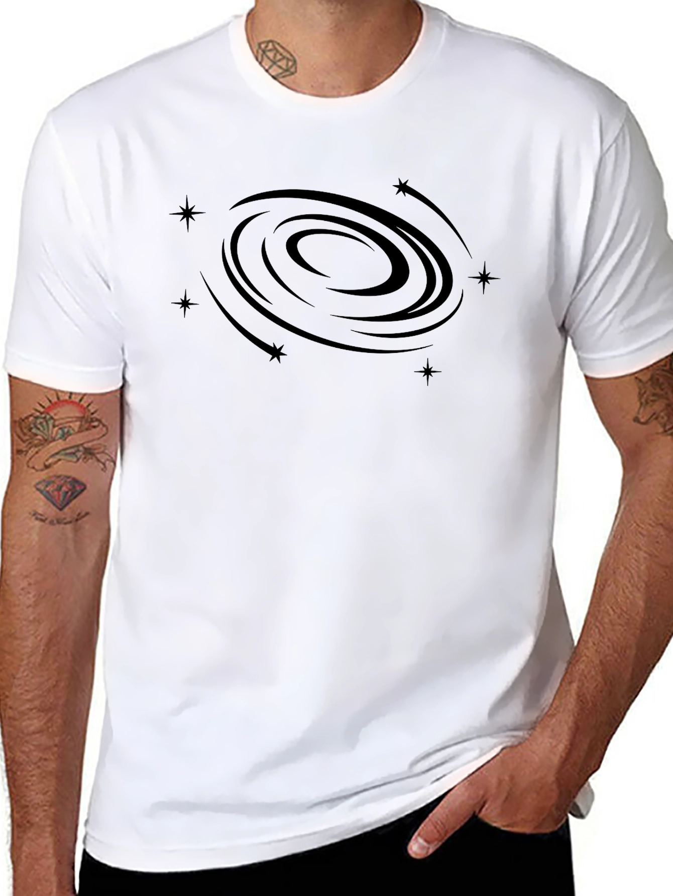 Galaxy Graphic Black T-Shirt