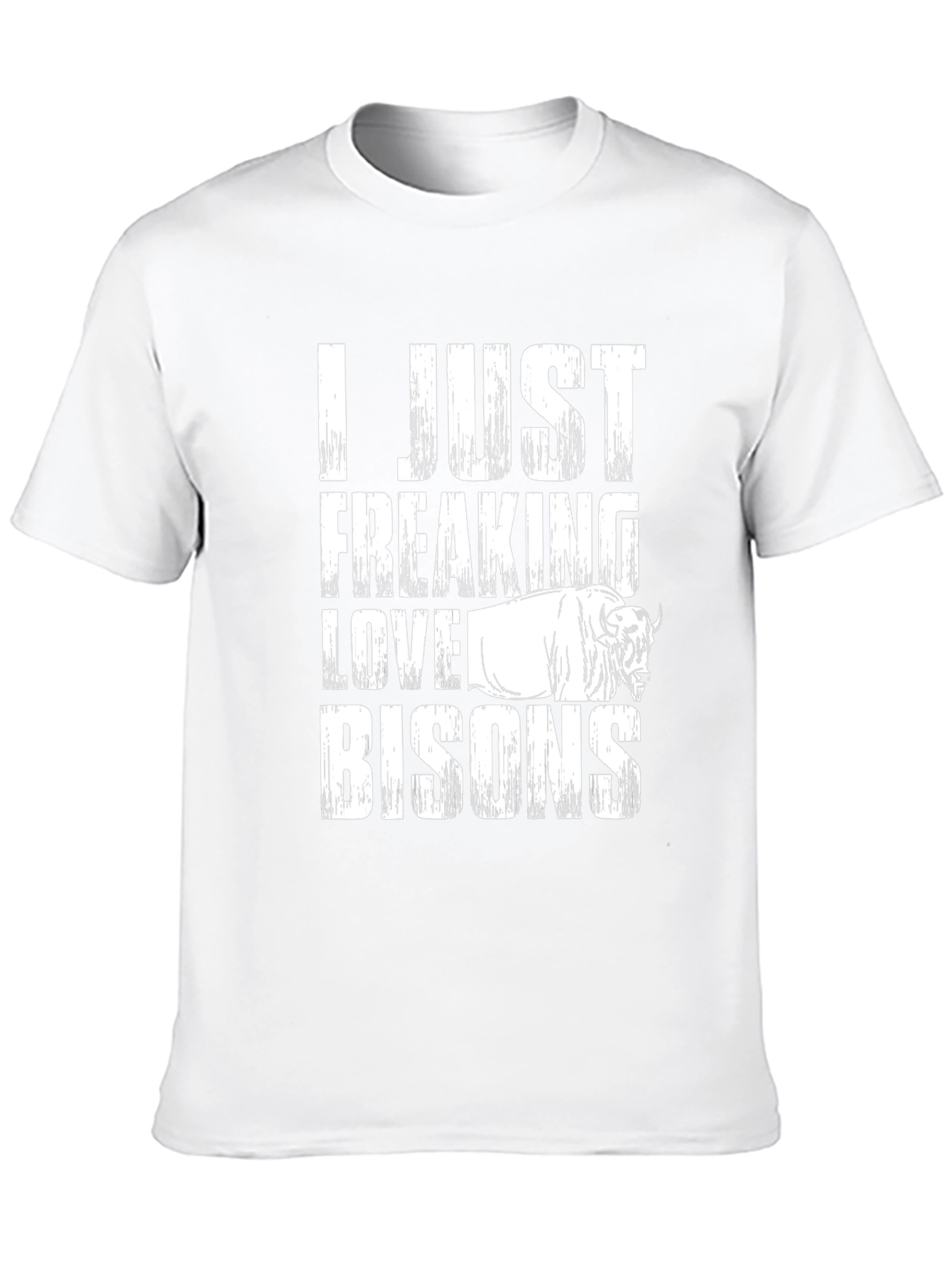 I Just Freaking Love Bisons Black T-Shirt