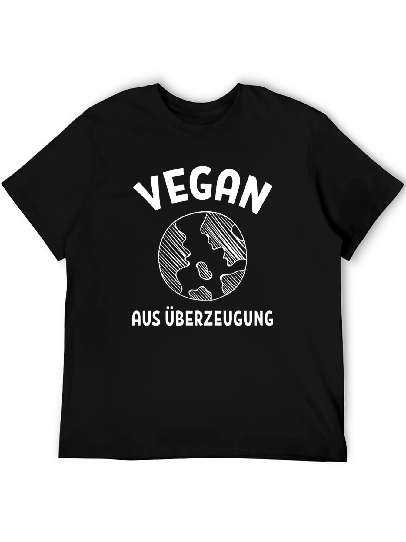 Vegan Aus Überzeugung T-Shirt Black Graphic Tee
