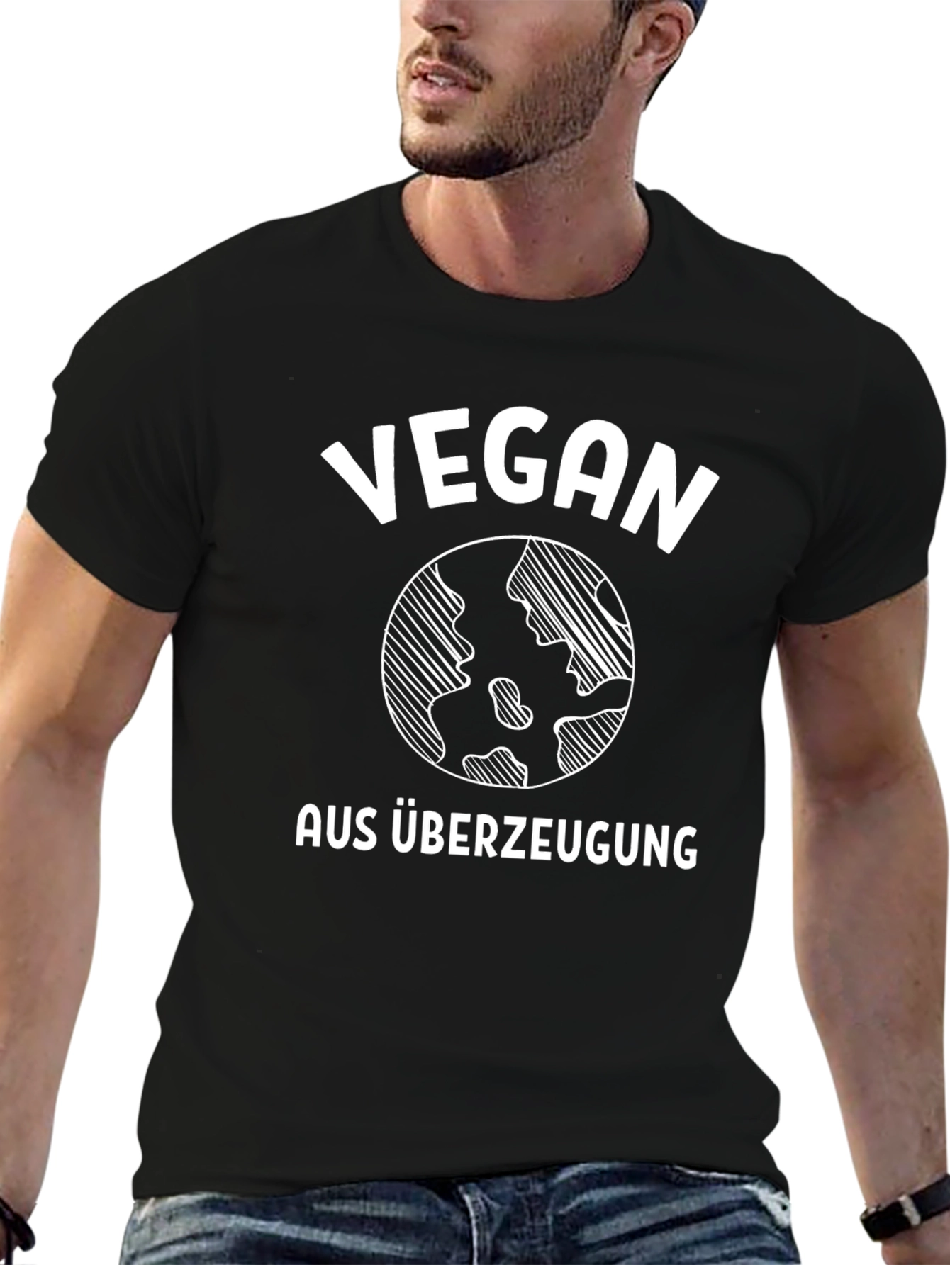 Vegan Aus Überzeugung T-Shirt Black Graphic Tee