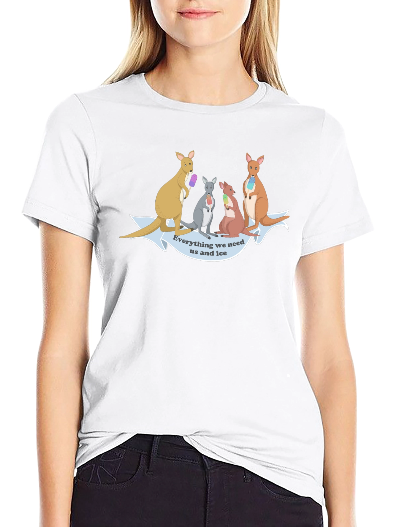 Kangaroo Ice Cream T-Shirt - Fun Novelty Tee