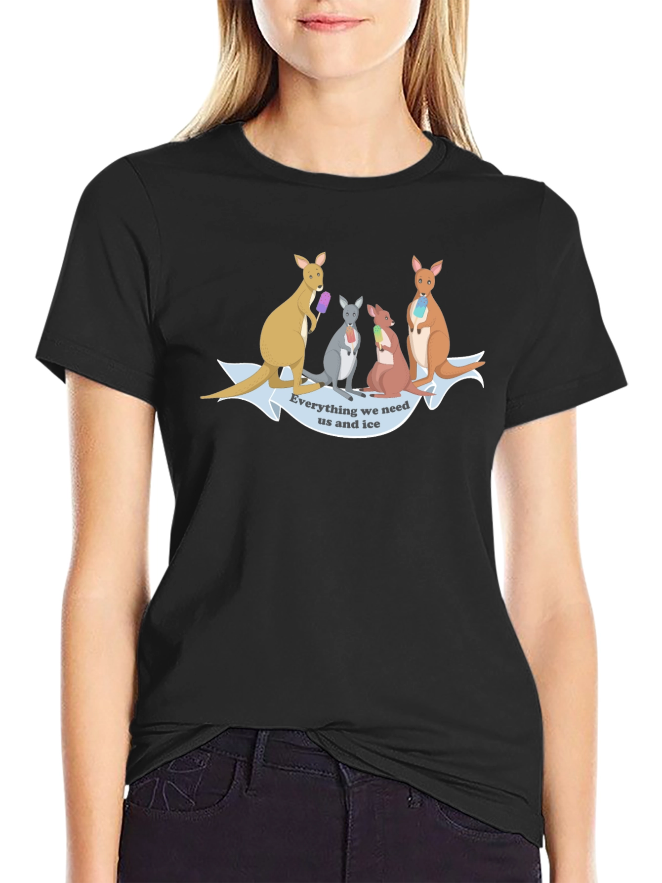 Kangaroo Ice Cream T-Shirt - Fun Novelty Tee