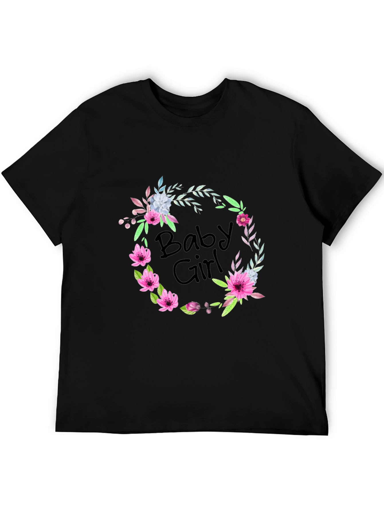 Baby Girl Floral Wreath T-Shirt
