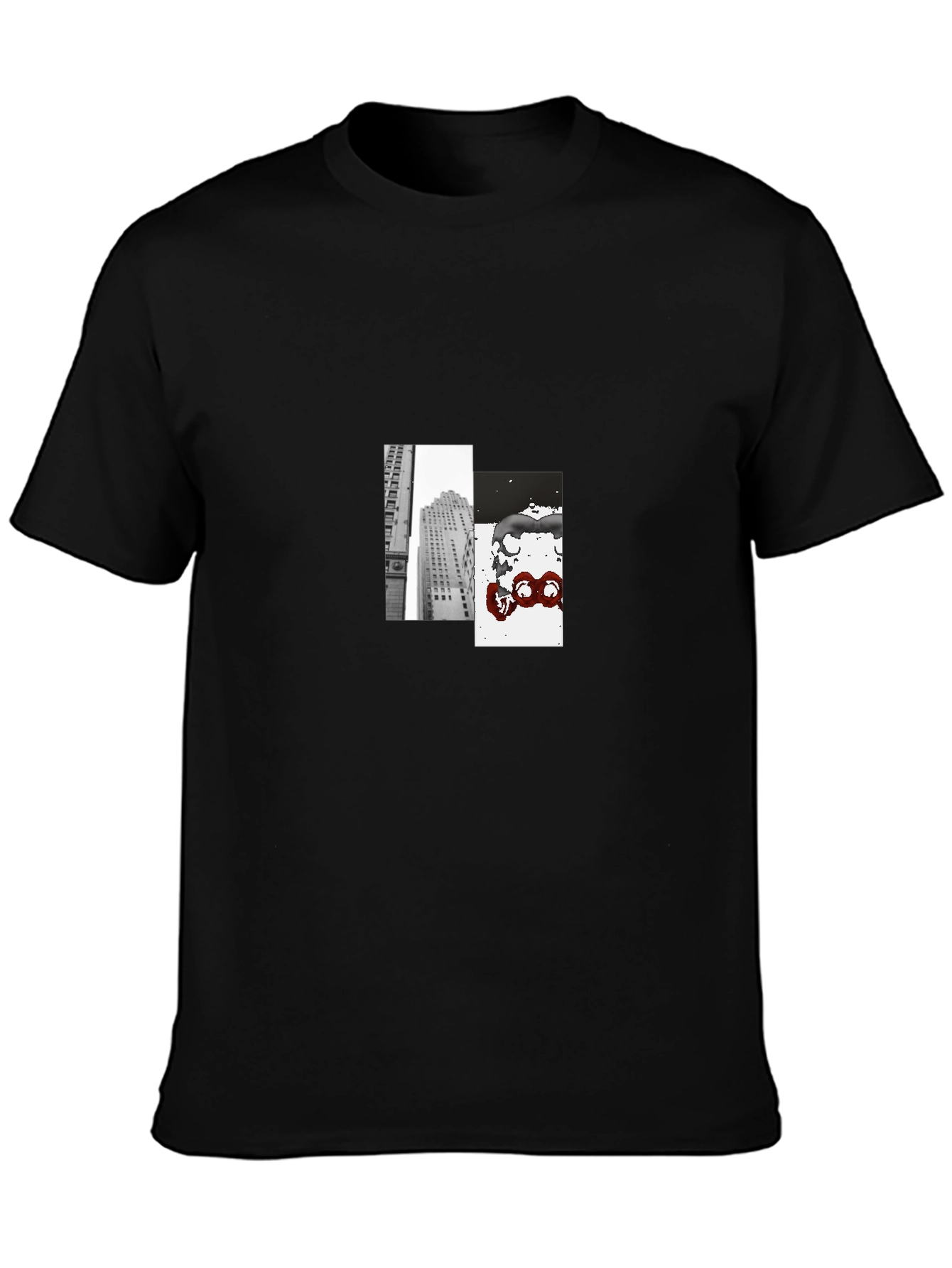 Urban Graphic Tee - Modern Black T-Shirt