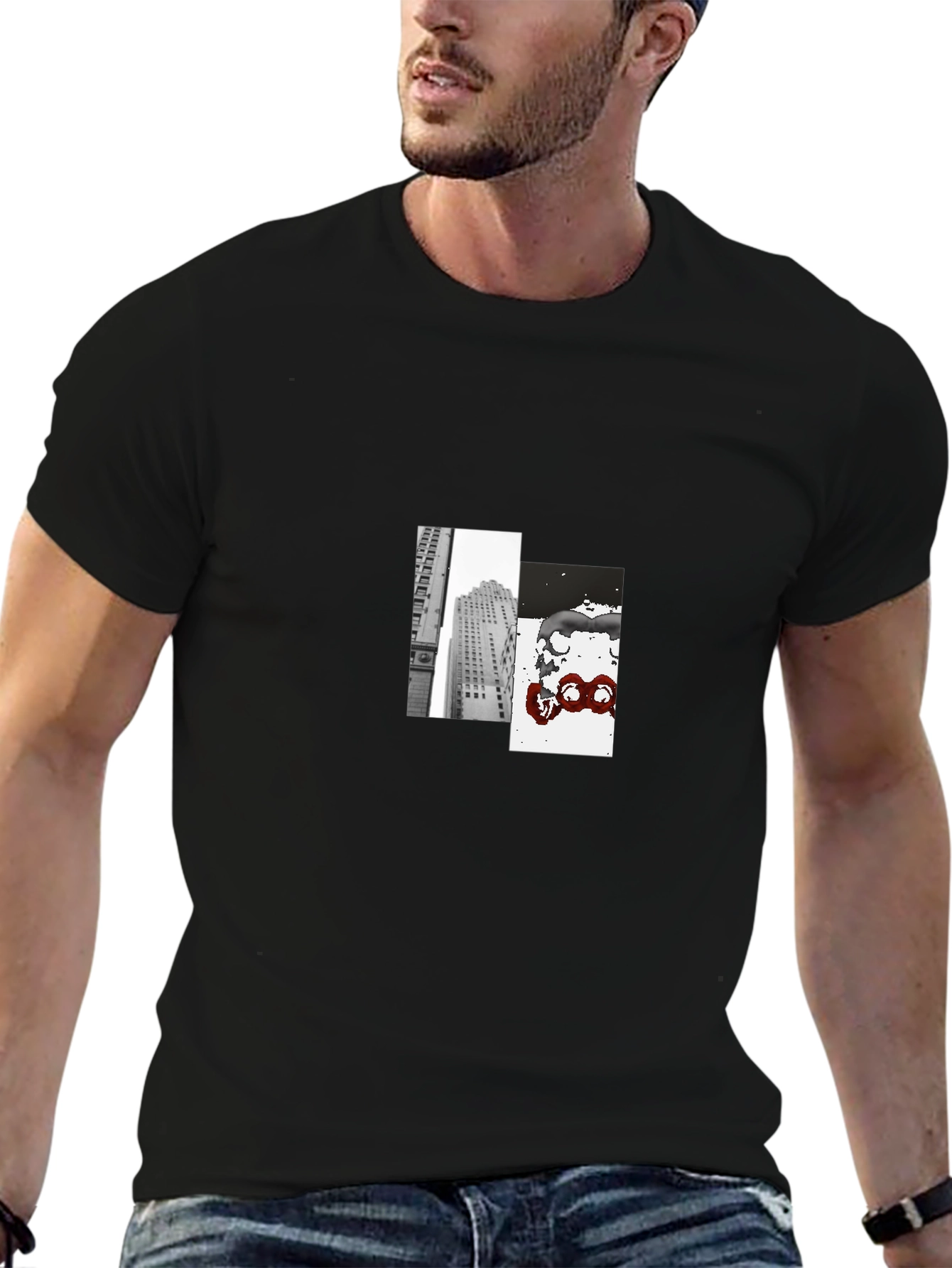 Urban Graphic Tee - Modern Black T-Shirt