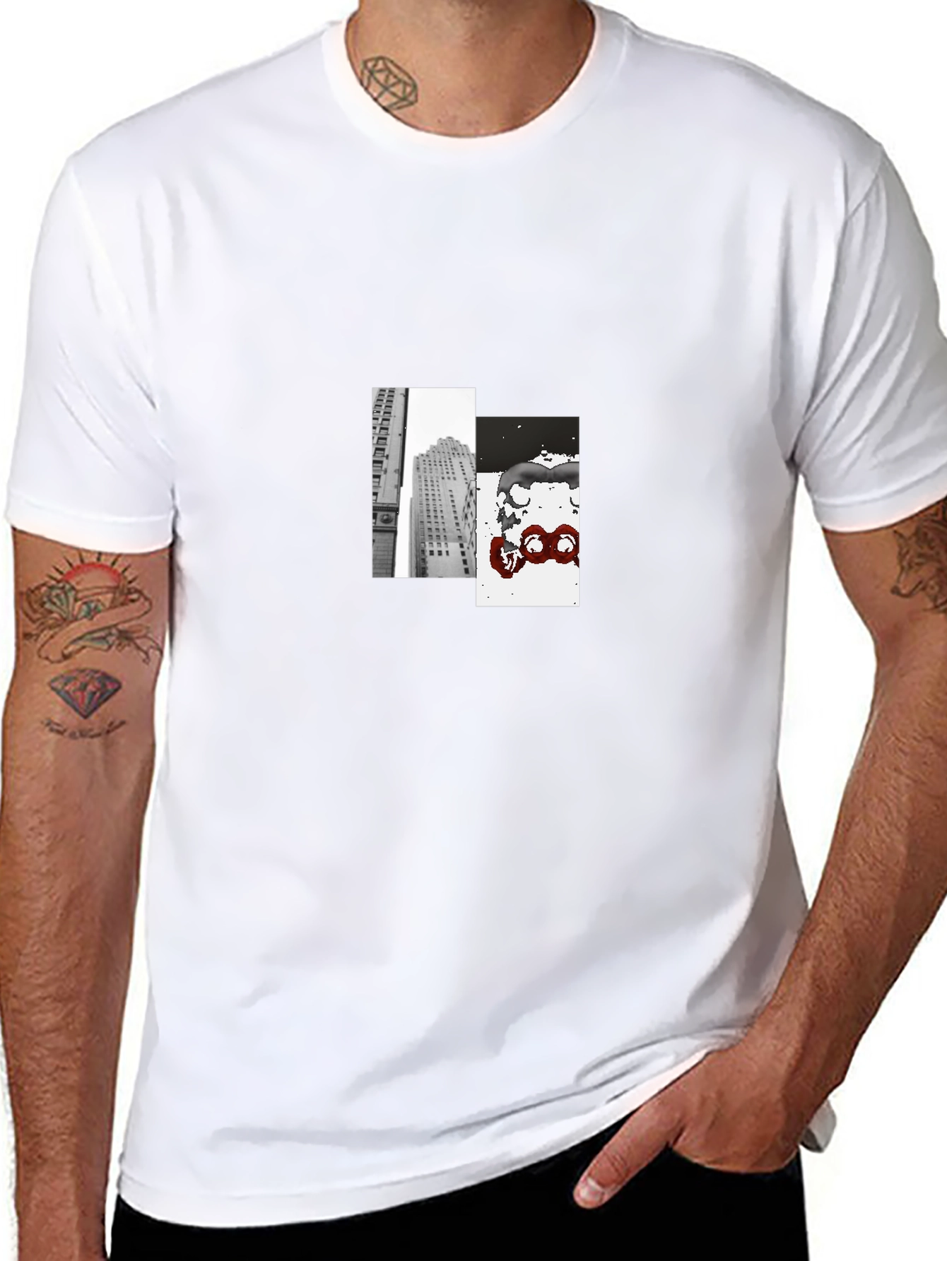 Urban Graphic Tee - Modern Black T-Shirt