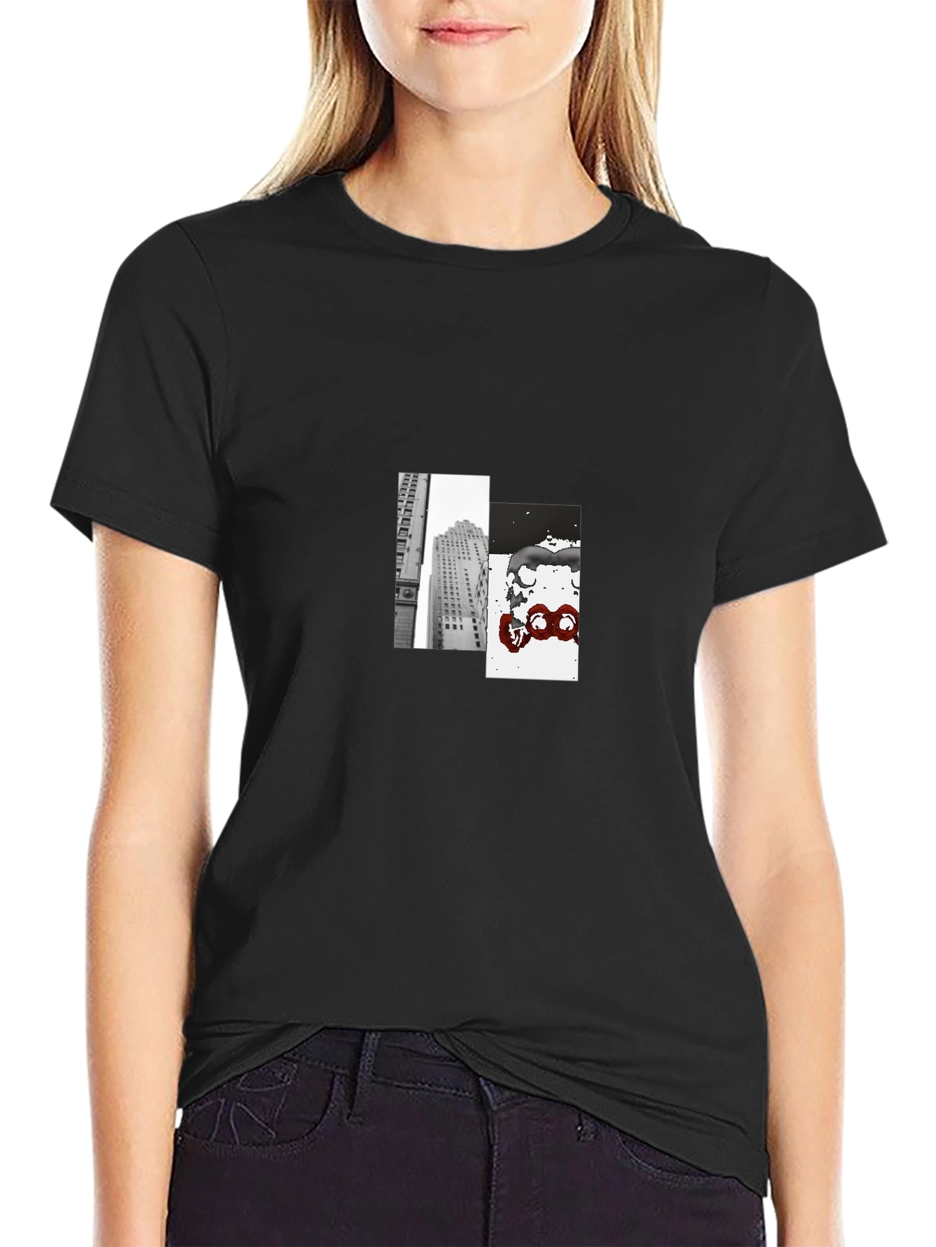 Urban Graphic Tee - Modern Black T-Shirt