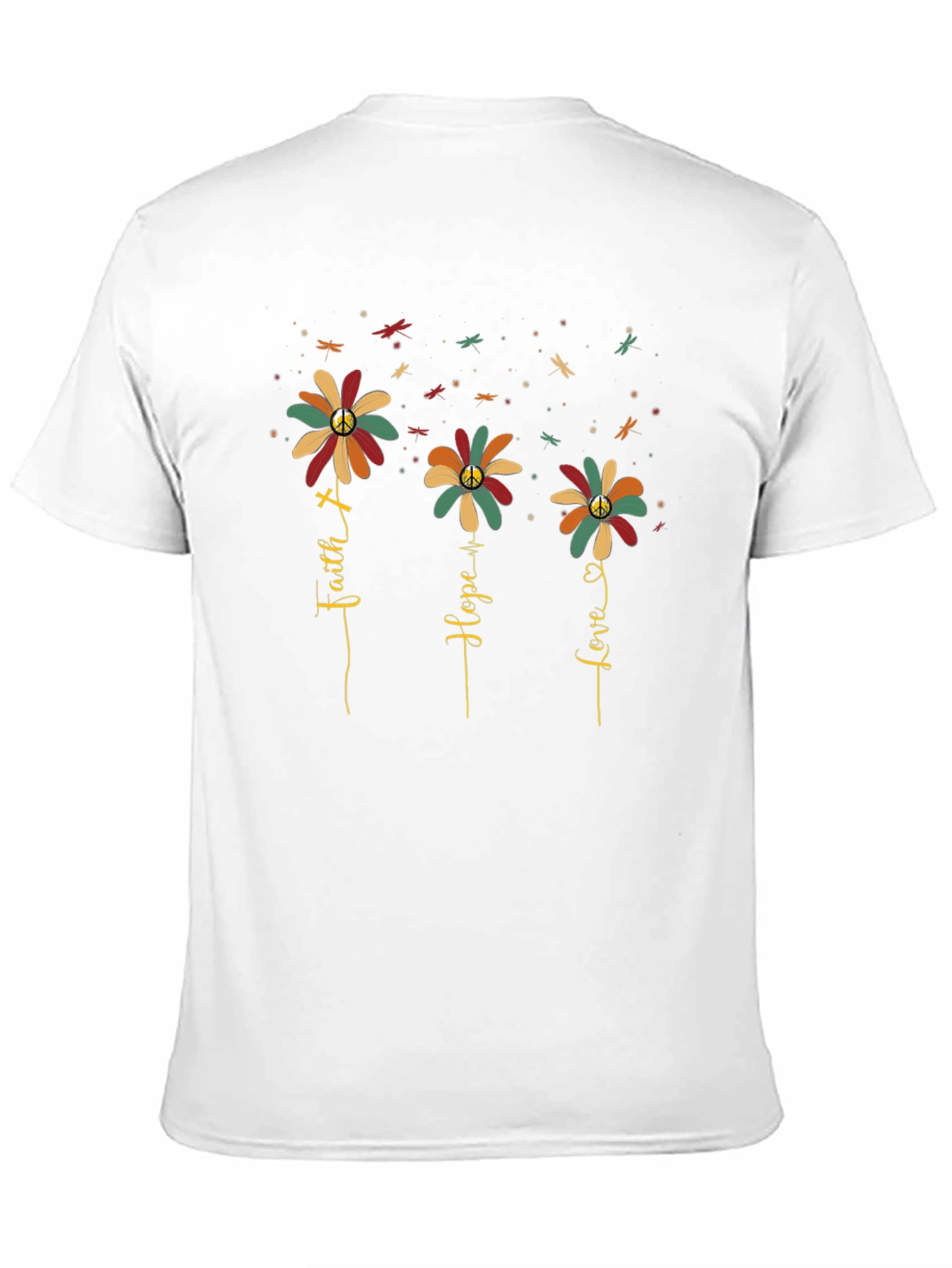 Faith Hope Love Floral Graphic T-Shirt