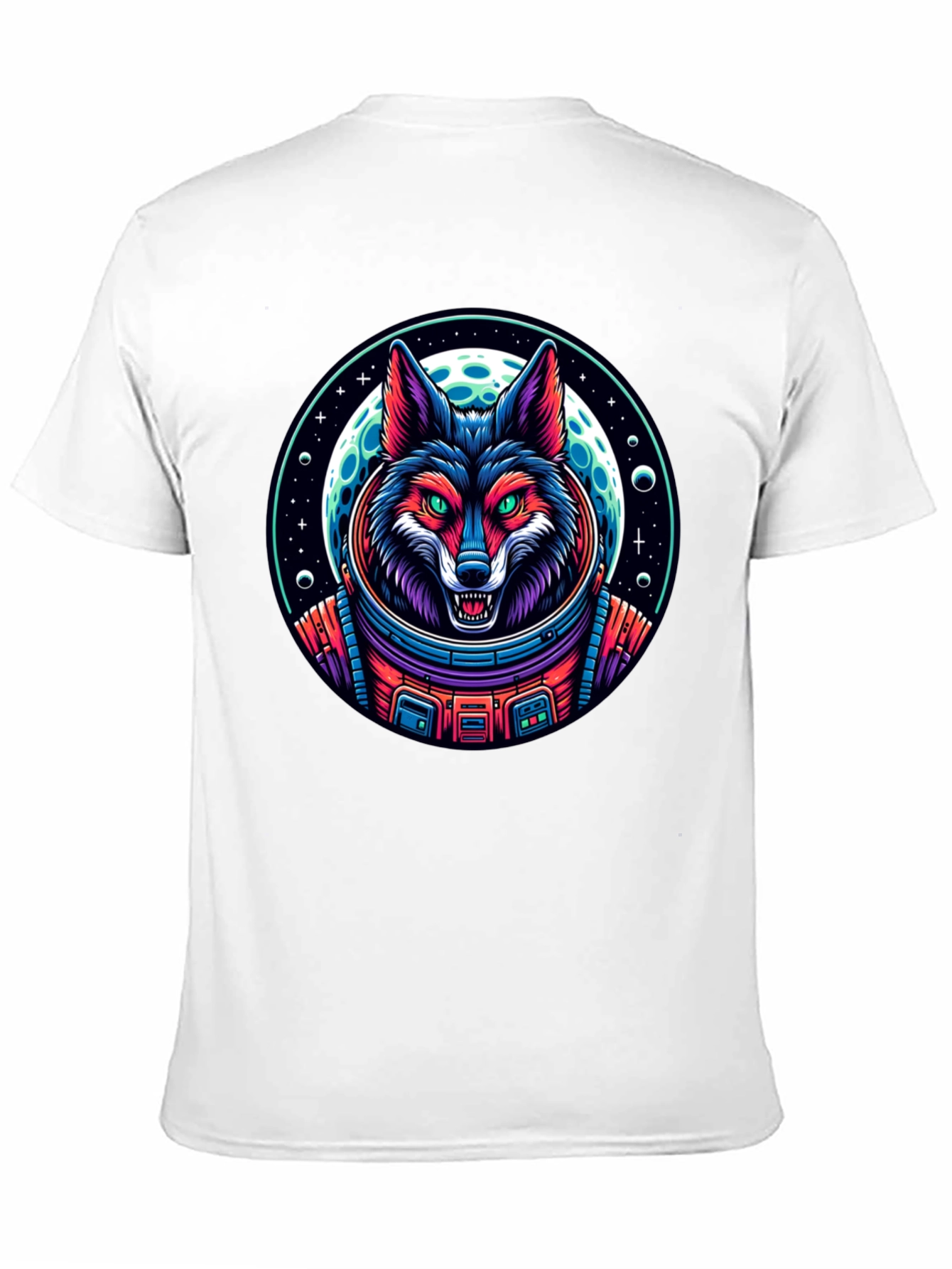 Astronaut Wolf Graphic T-Shirt