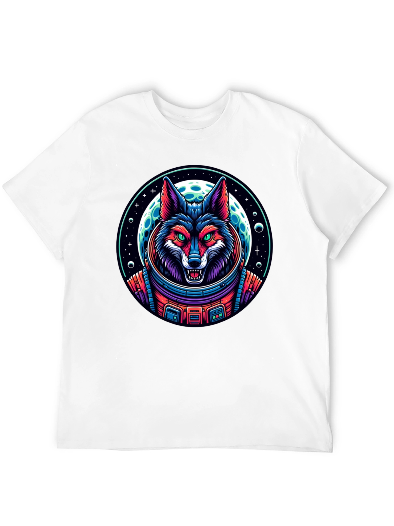 Astronaut Wolf Graphic T-Shirt