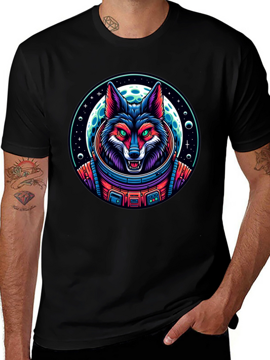 Astronaut Wolf Graphic T-Shirt