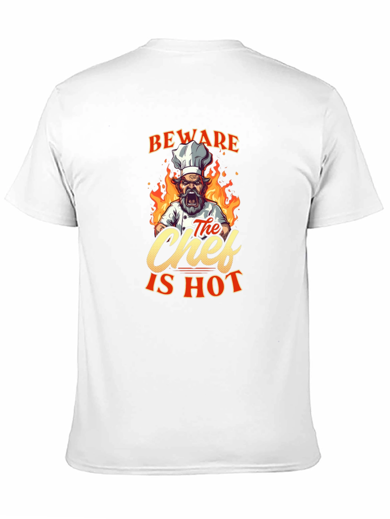 Beware The Chef Is Hot Black T-Shirt