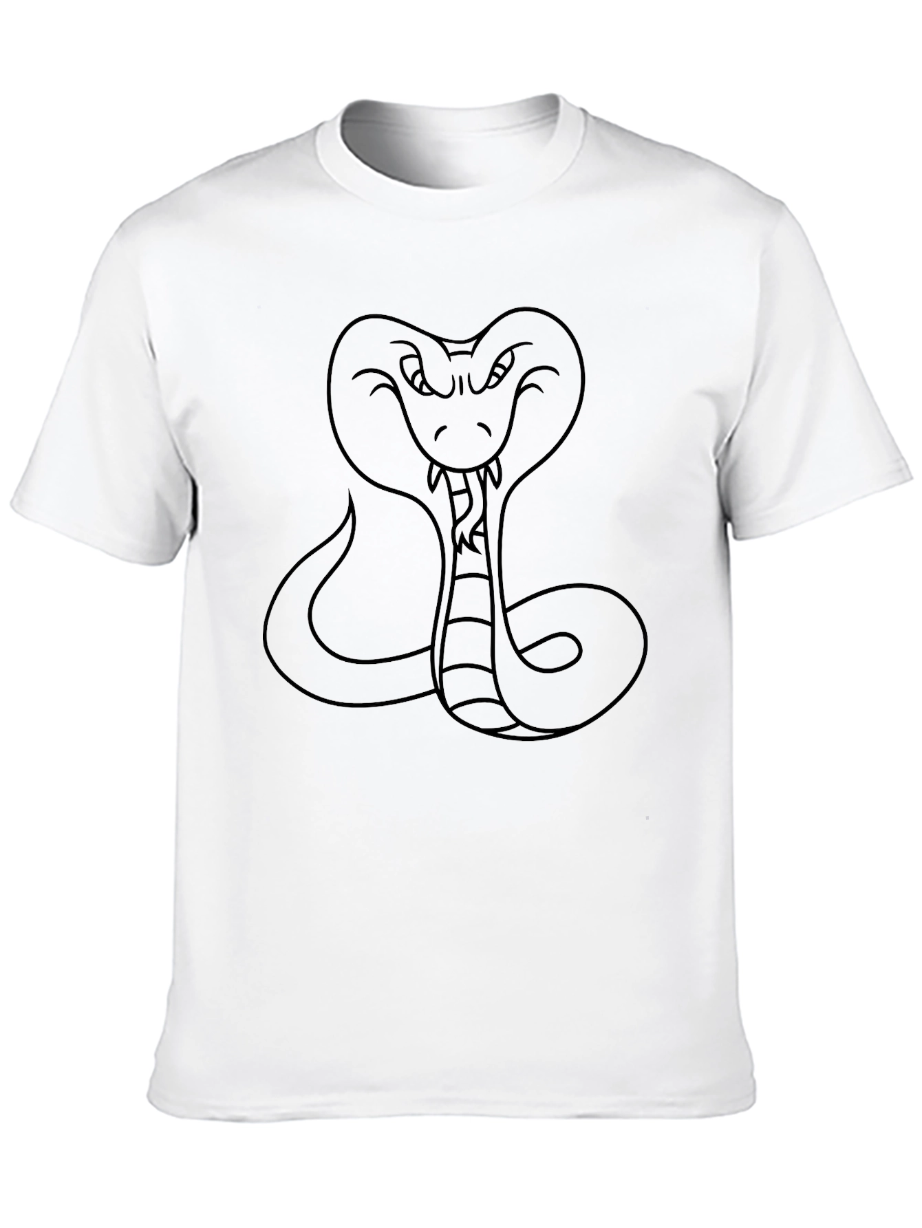 Mens Black Cobra Snake Graphic T-Shirt