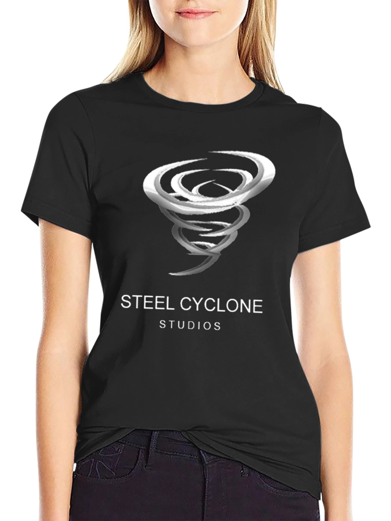 Steel Cyclone Studios Black Graphic T-Shirt