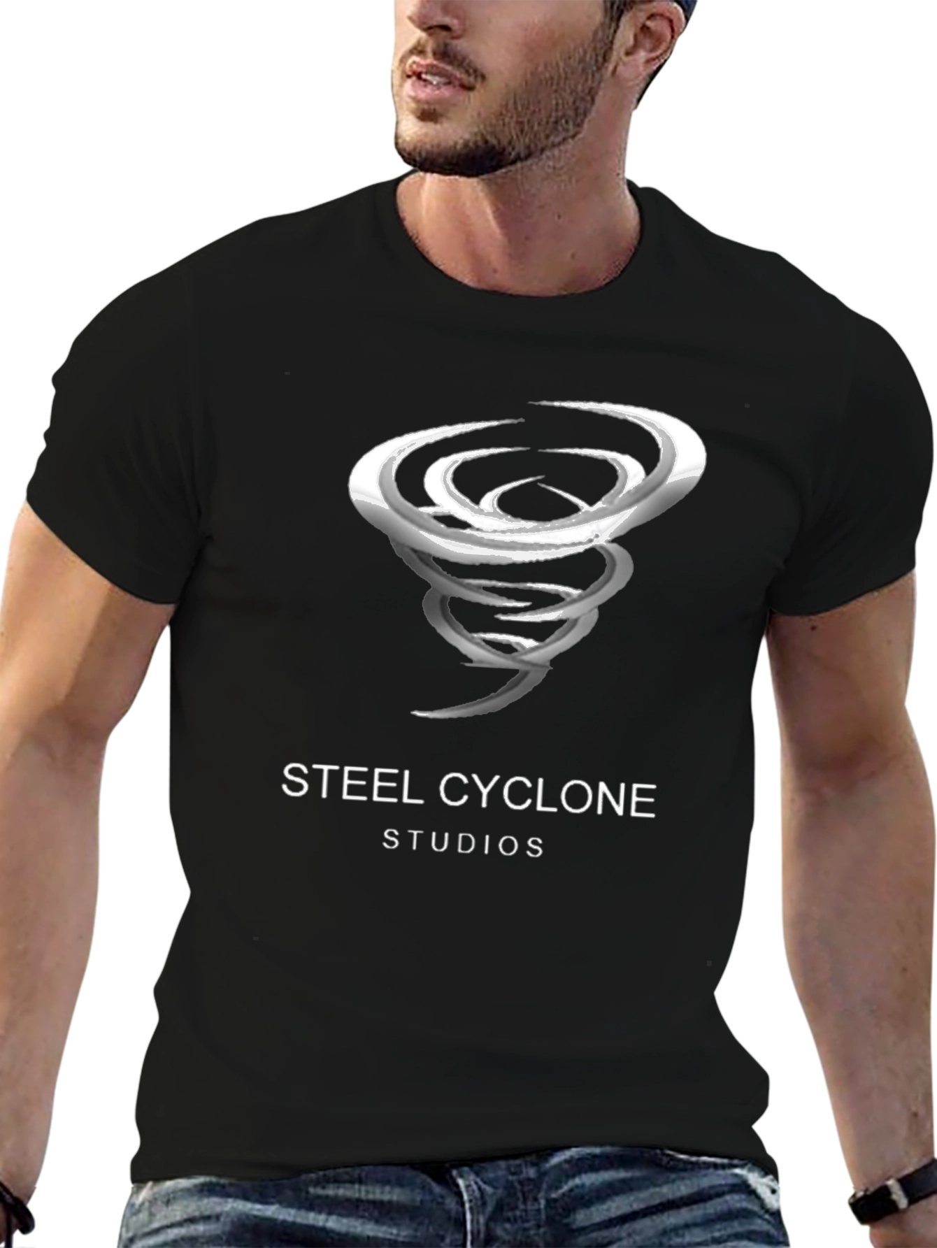 Steel Cyclone Studios Black Graphic T-Shirt
