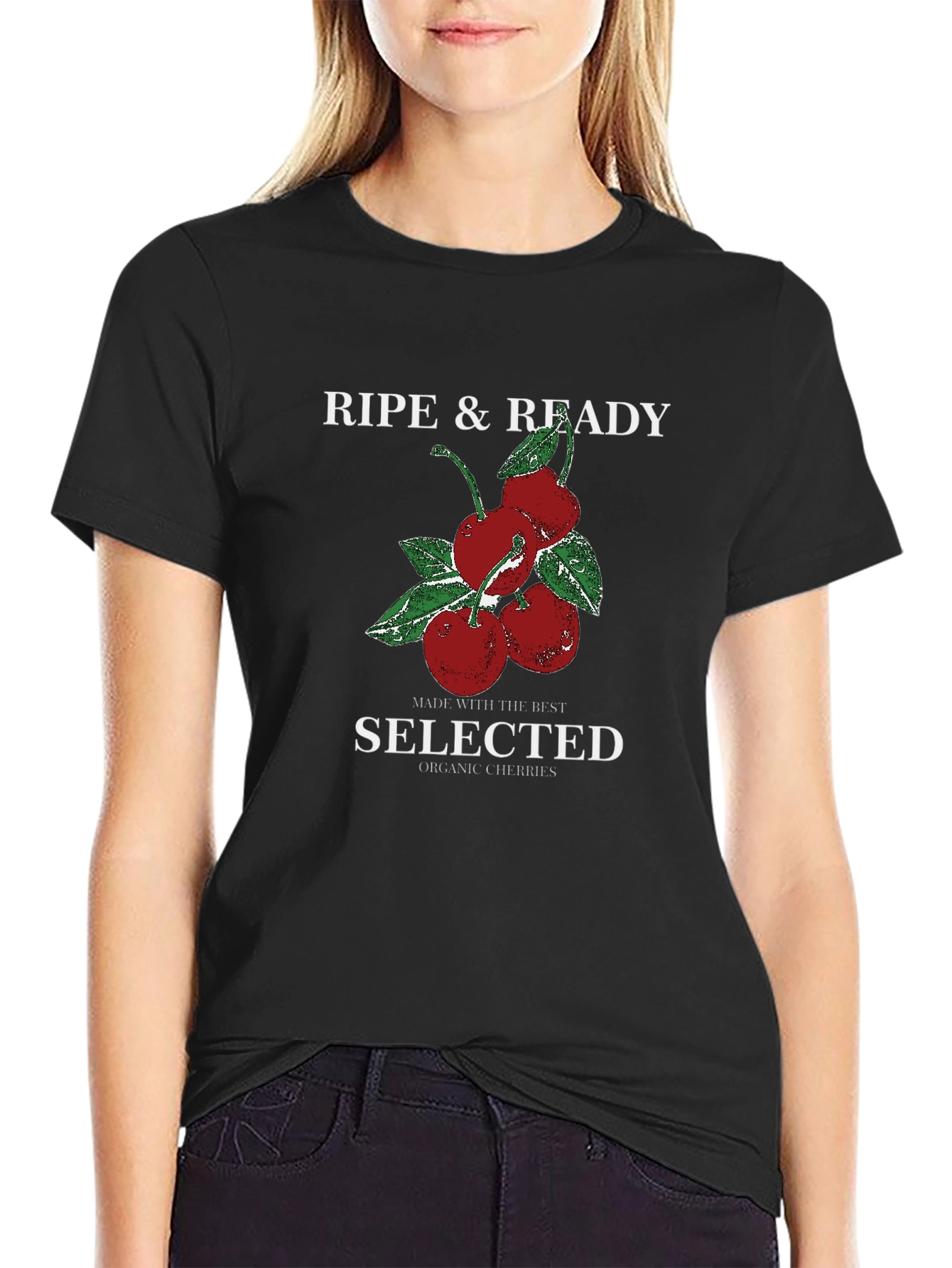 Ripe & Ready Organic Cherry Graphic T-Shirt