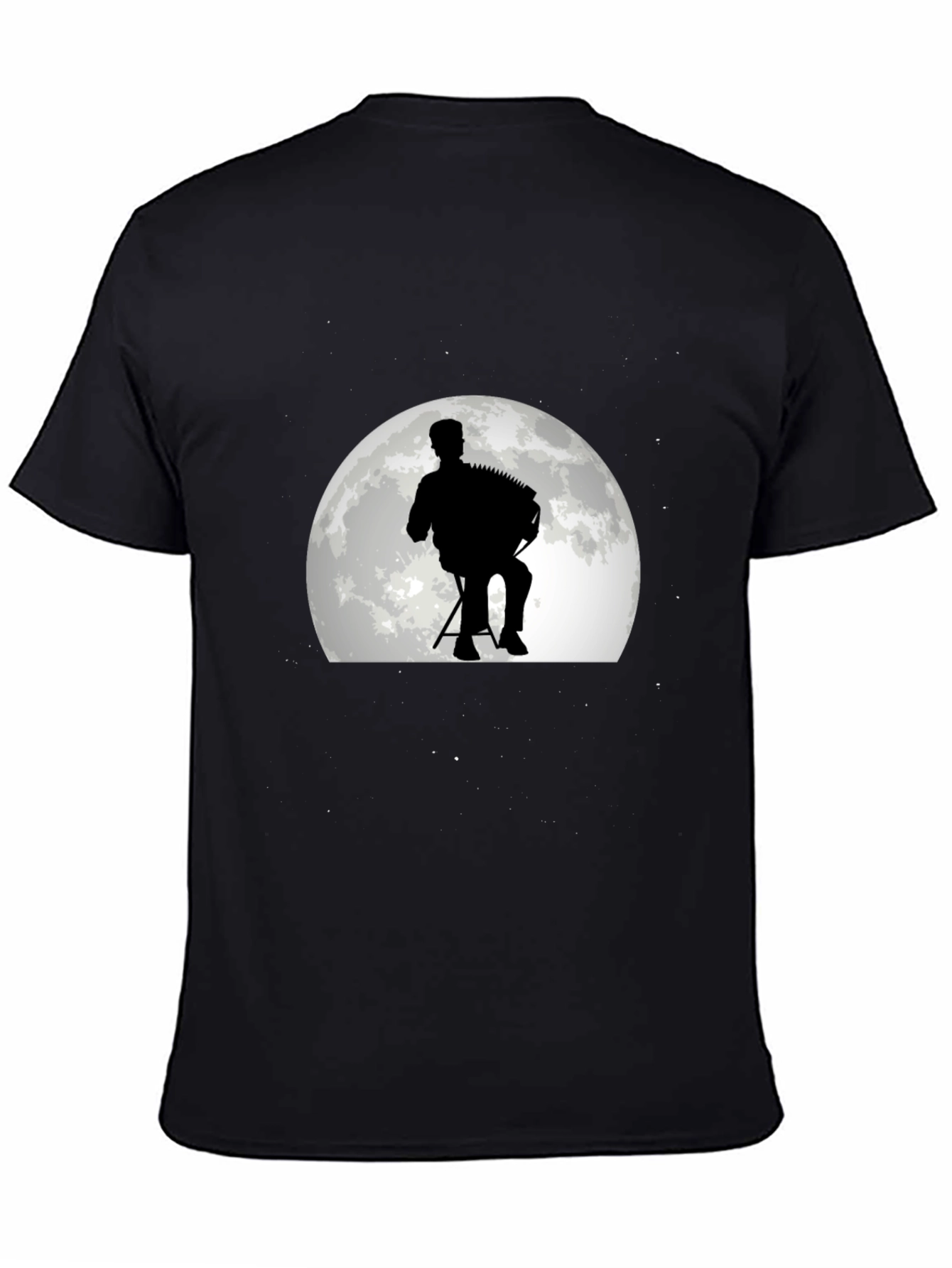 Moon Accordion T-Shirt - Black