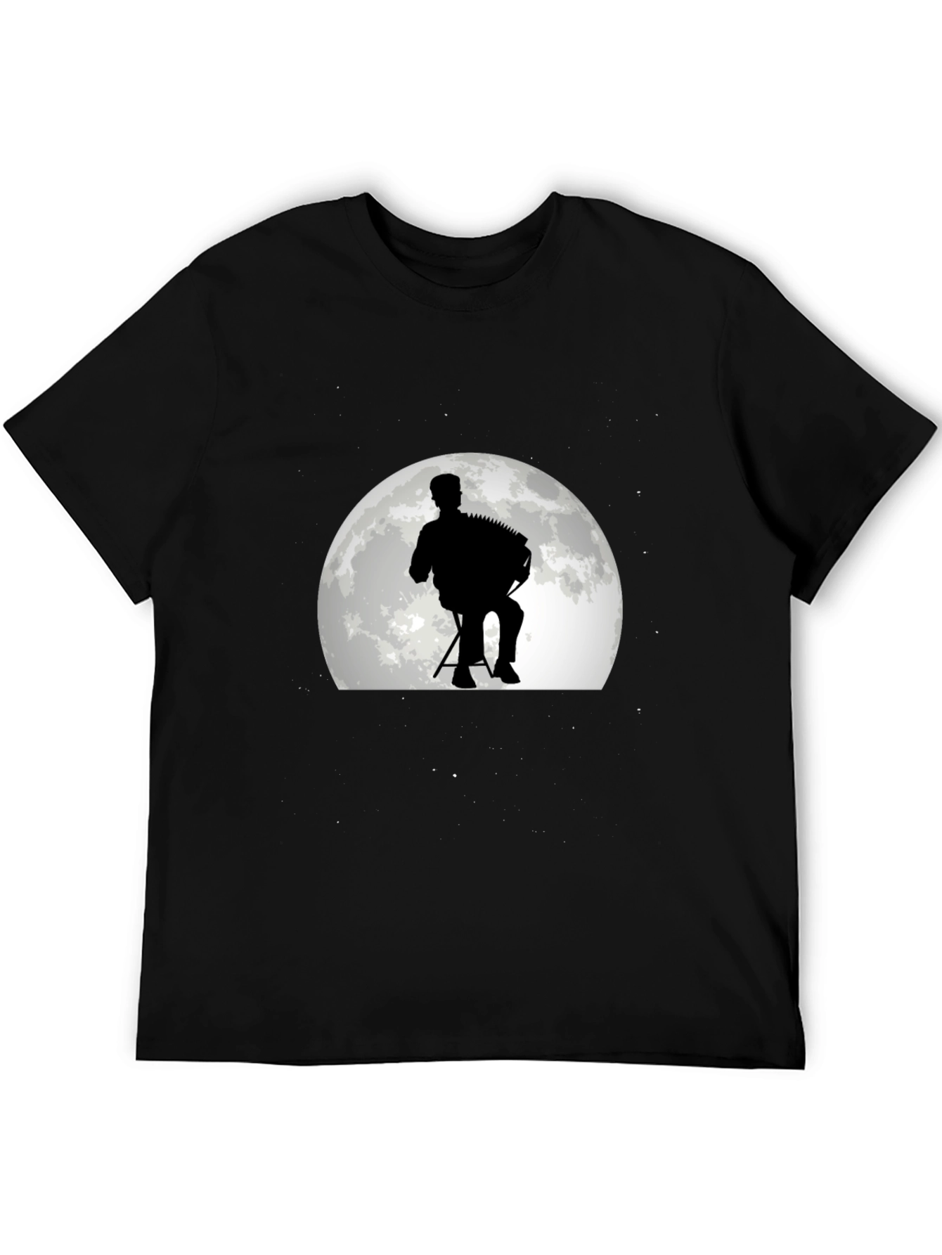 Moon Accordion T-Shirt - Black