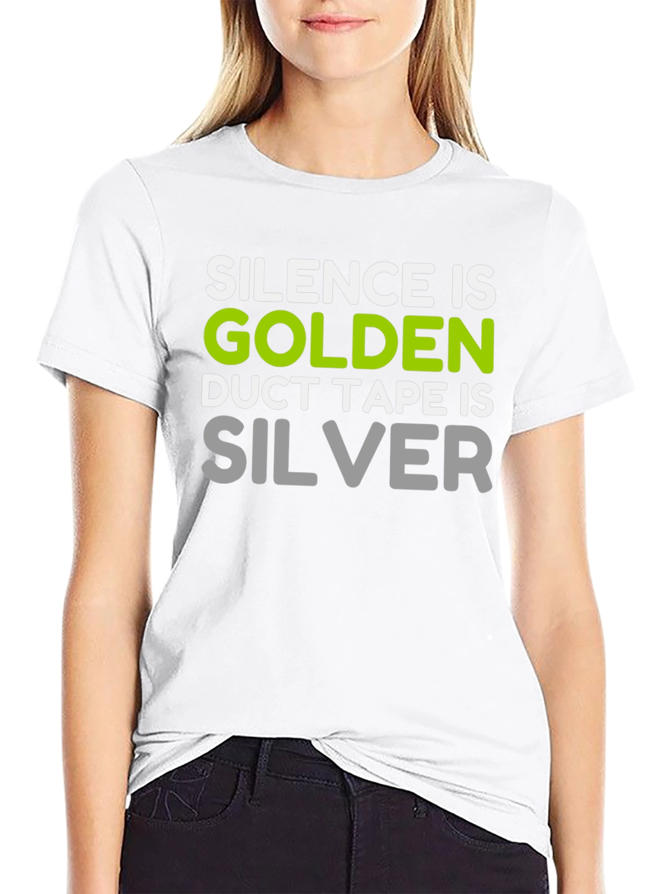 Silence is Golden T-Shirt Funny Duct Tape Tee