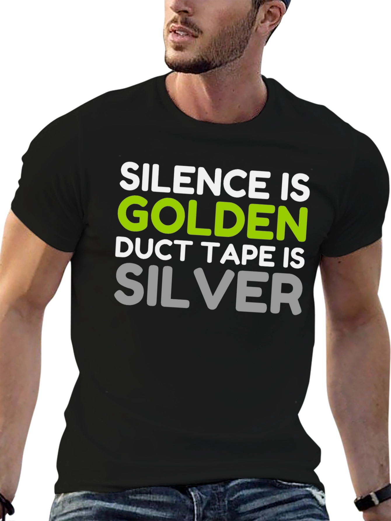 Silence is Golden T-Shirt Funny Duct Tape Tee