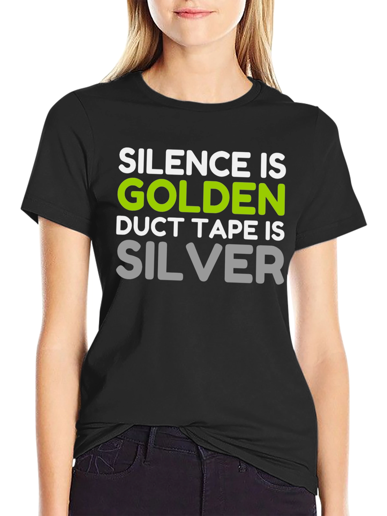 Silence is Golden T-Shirt Funny Duct Tape Tee