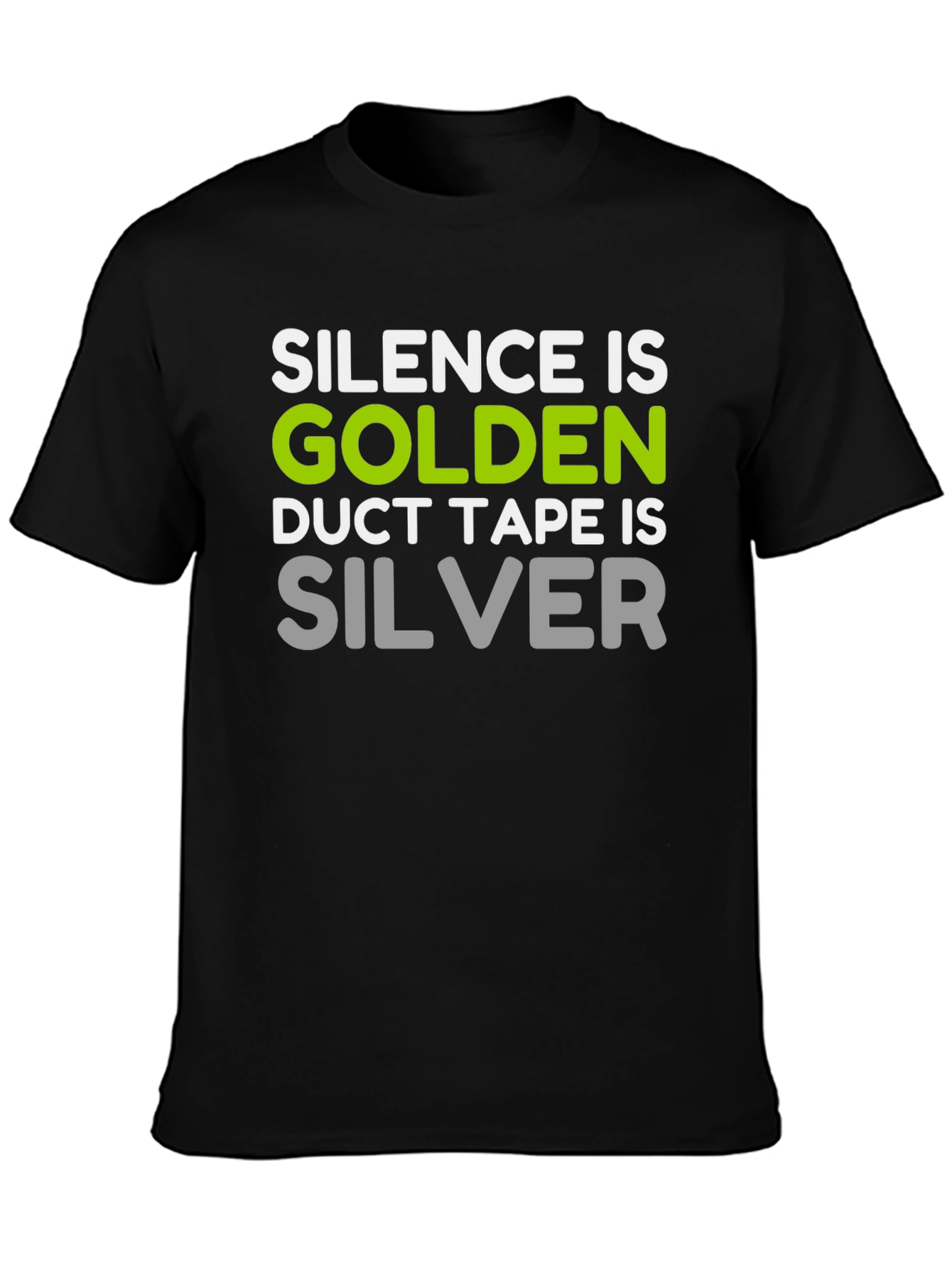 Silence is Golden T-Shirt Funny Duct Tape Tee