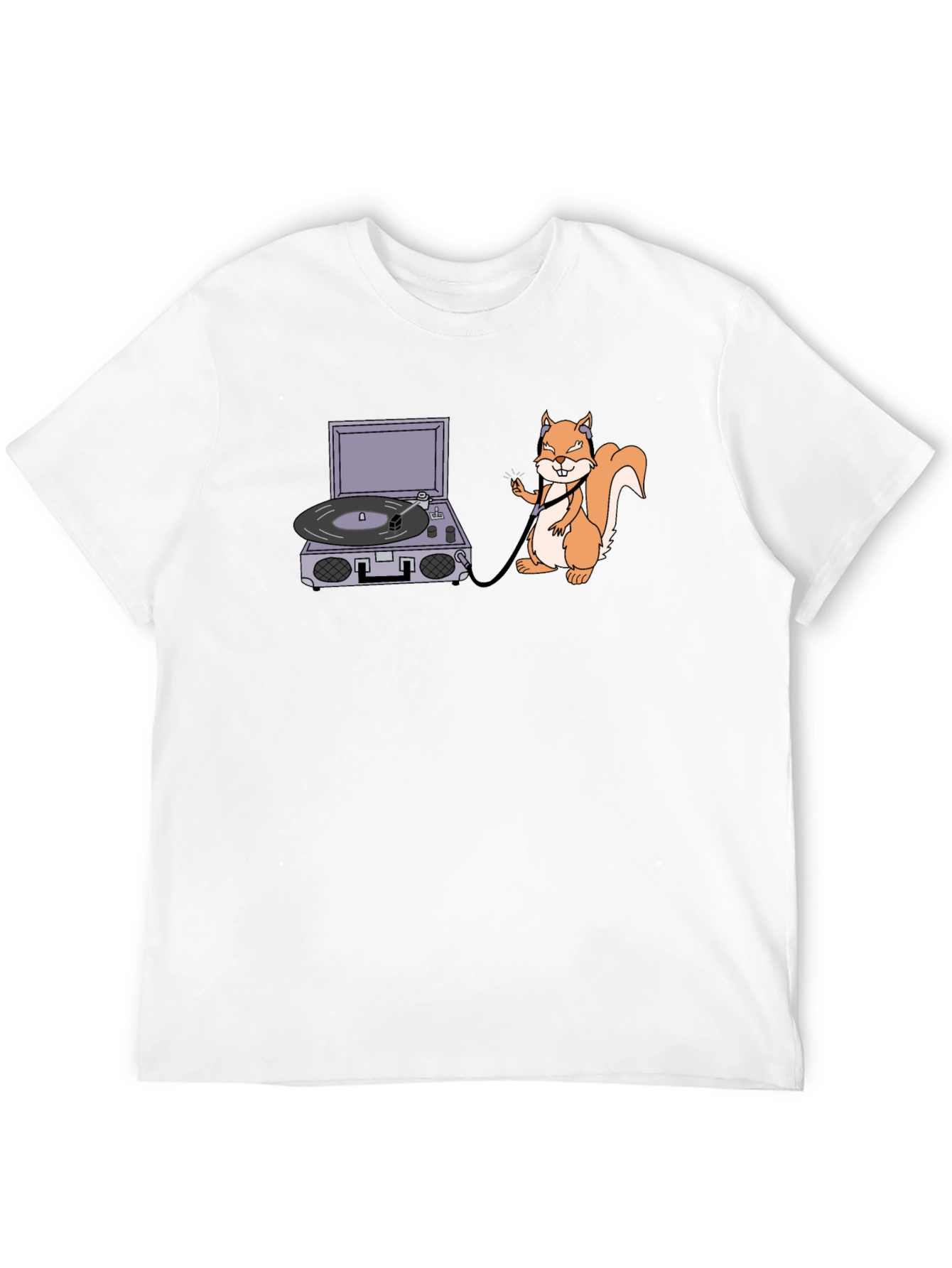 Squirrel DJ Black T-Shirt