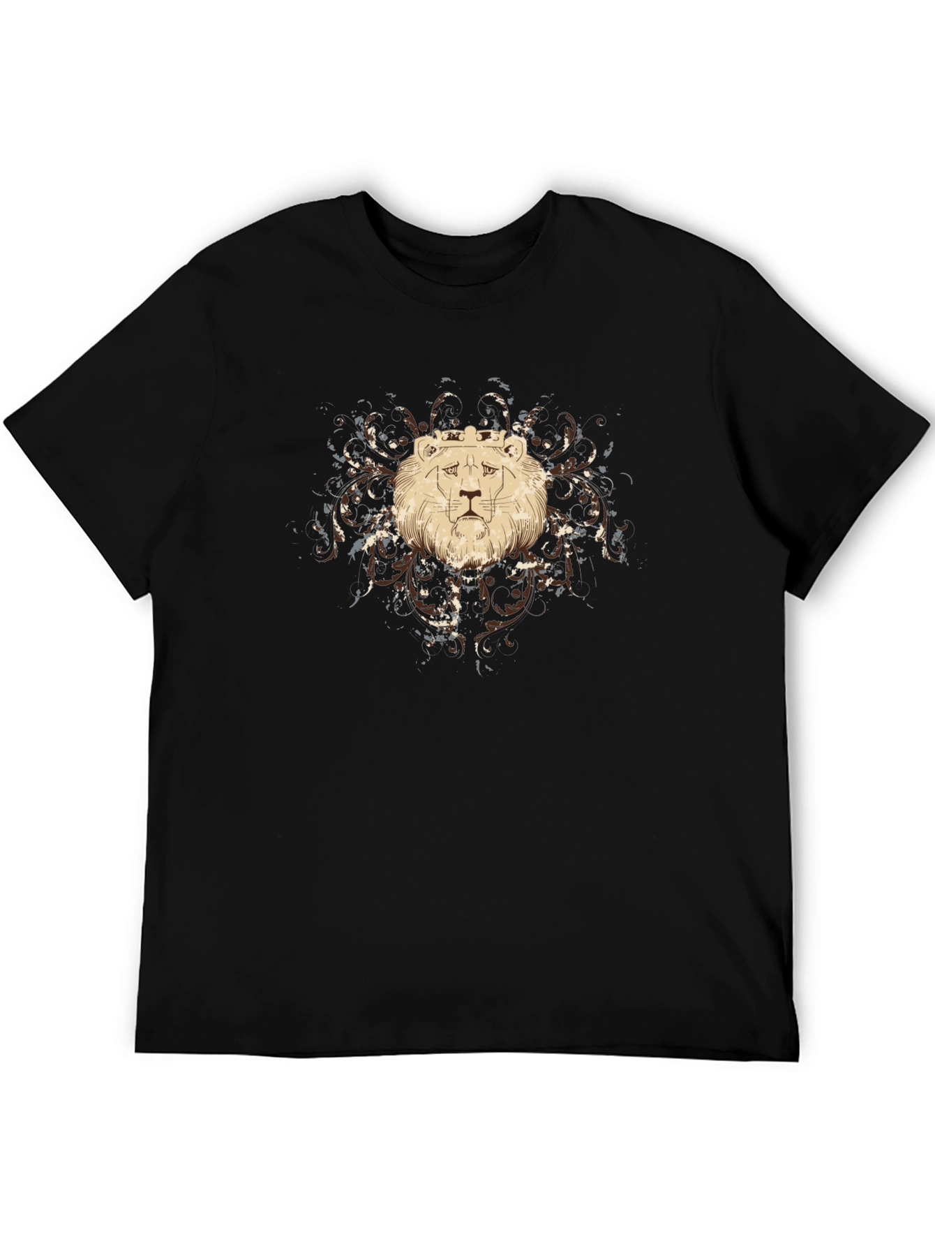 Lion King Graphic Tee - Black Cotton T-Shirt