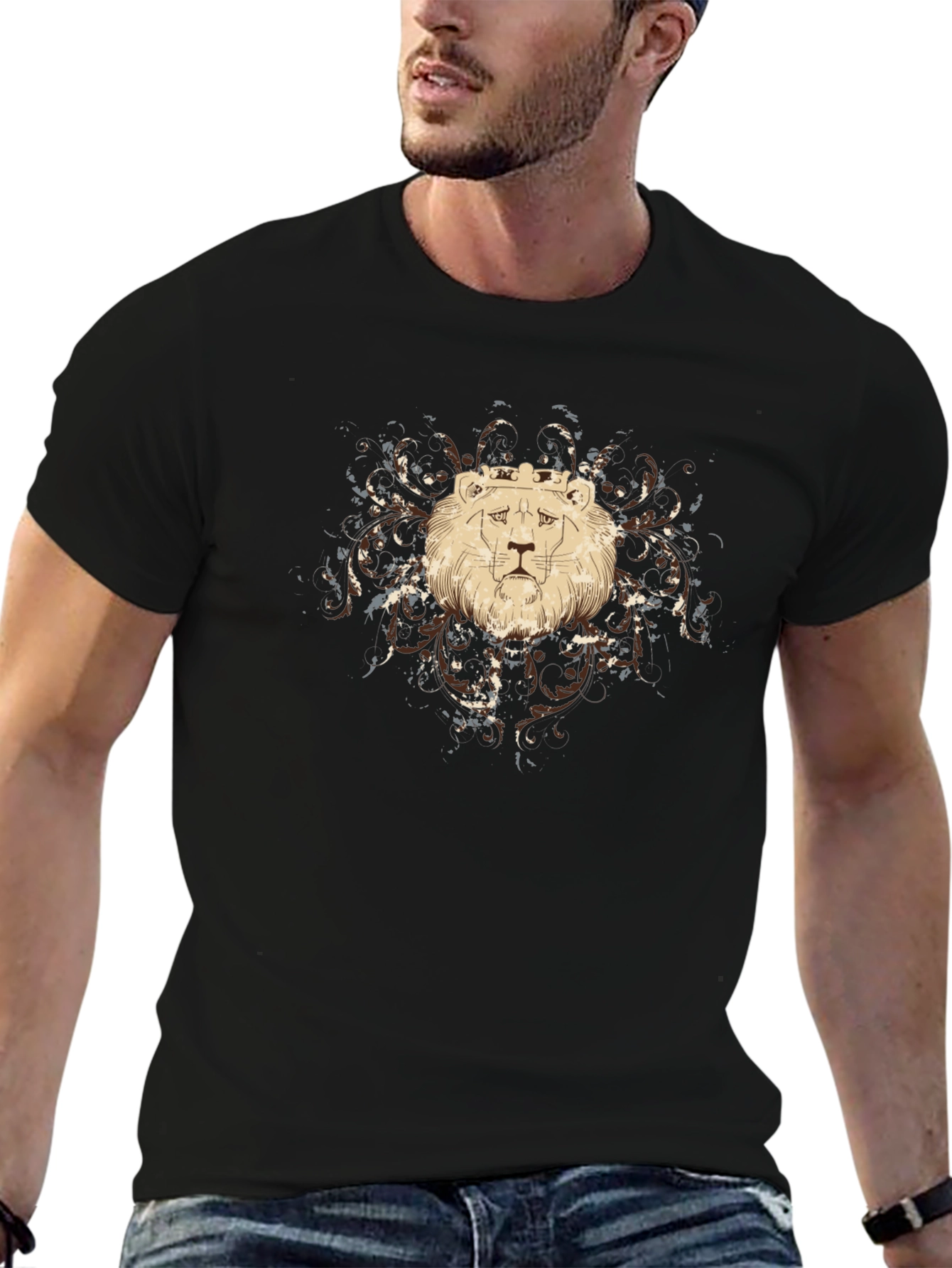 Lion King Graphic Tee - Black Cotton T-Shirt