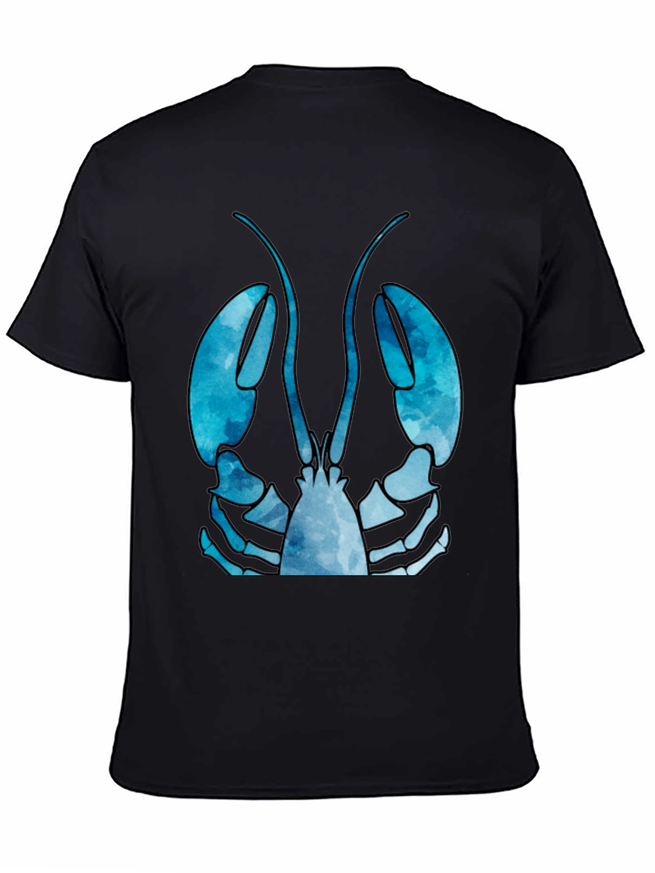 Lobster Graphic Tee - Mens Black Cotton T-Shirt