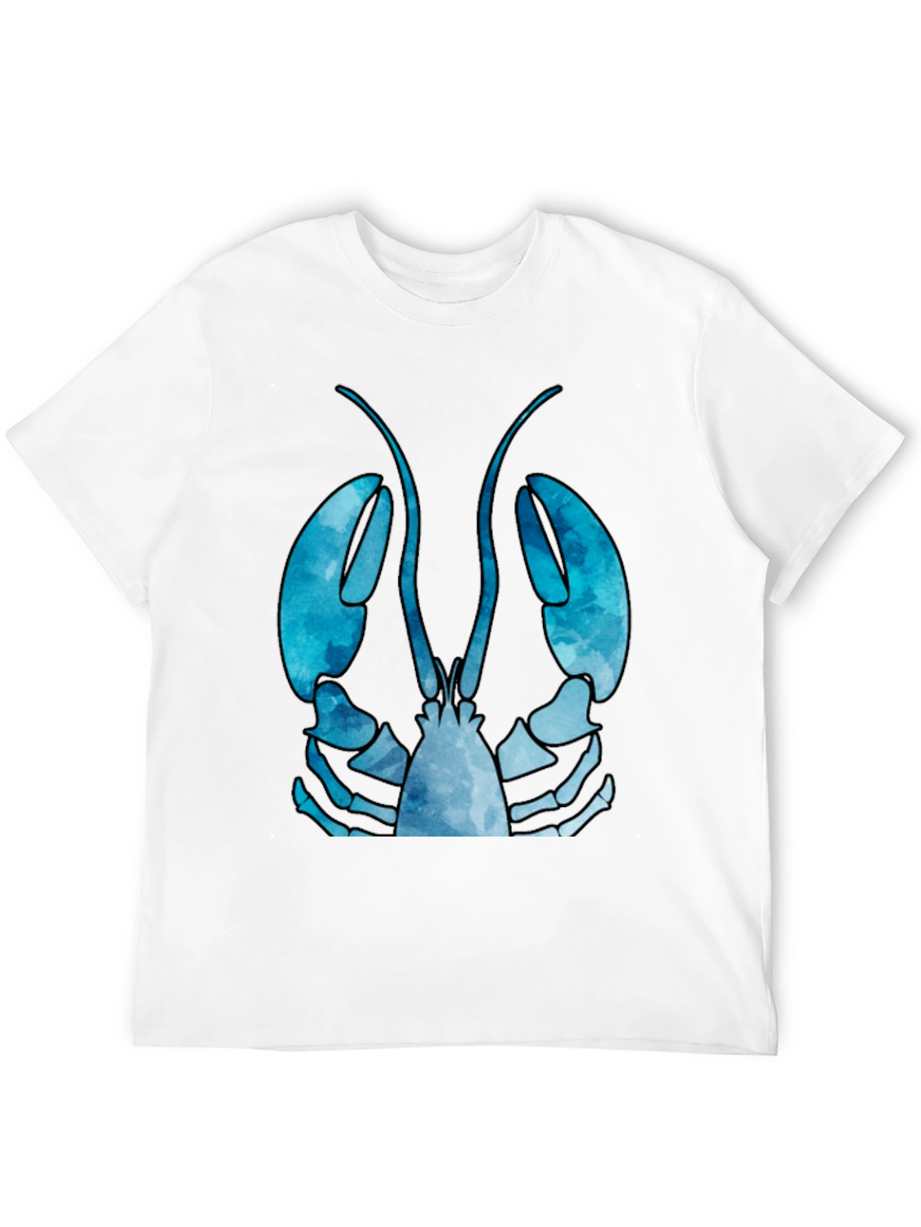 Lobster Graphic Tee - Mens Black Cotton T-Shirt
