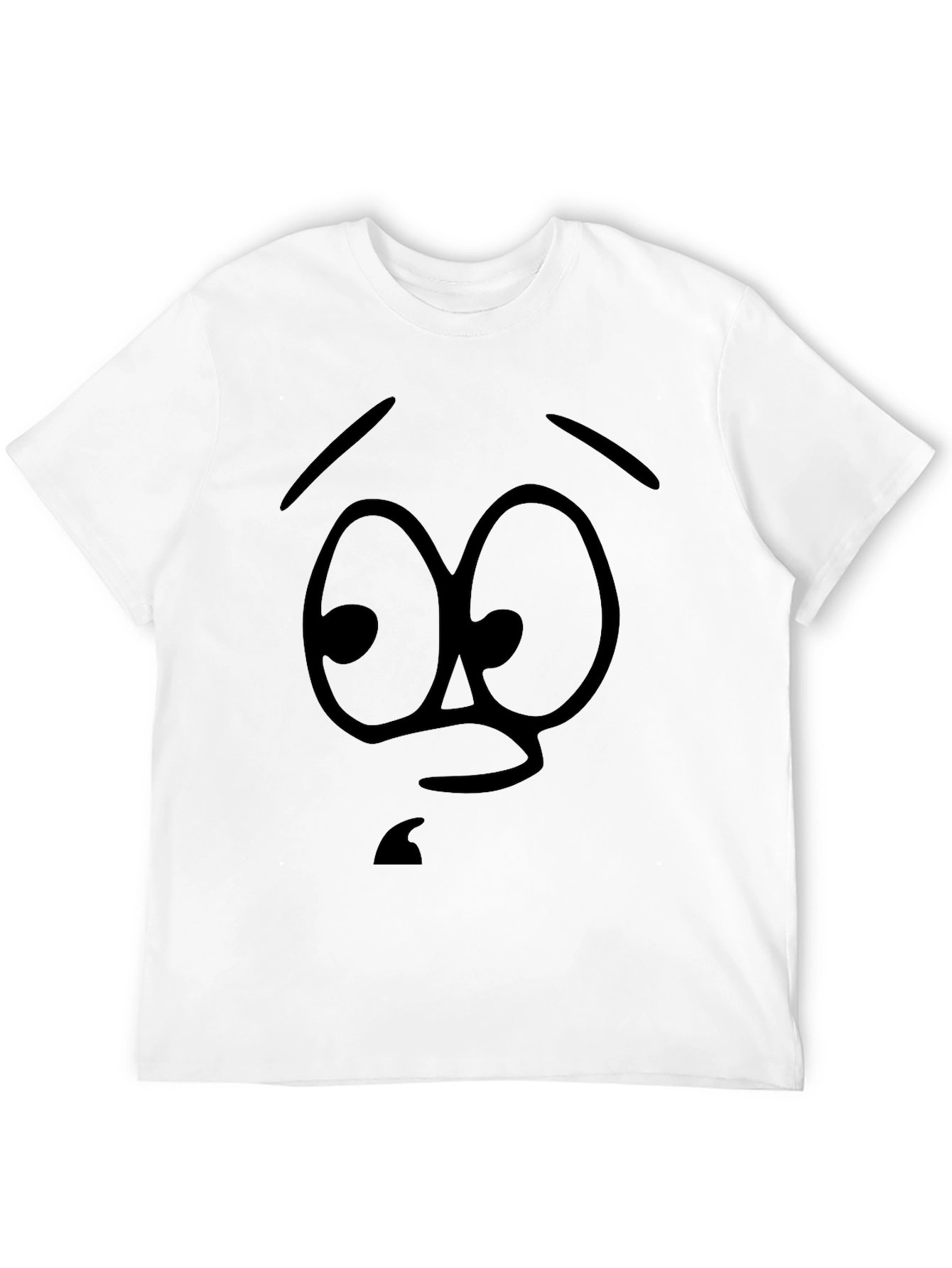 Cartoon Face Graphic Black T-Shirt