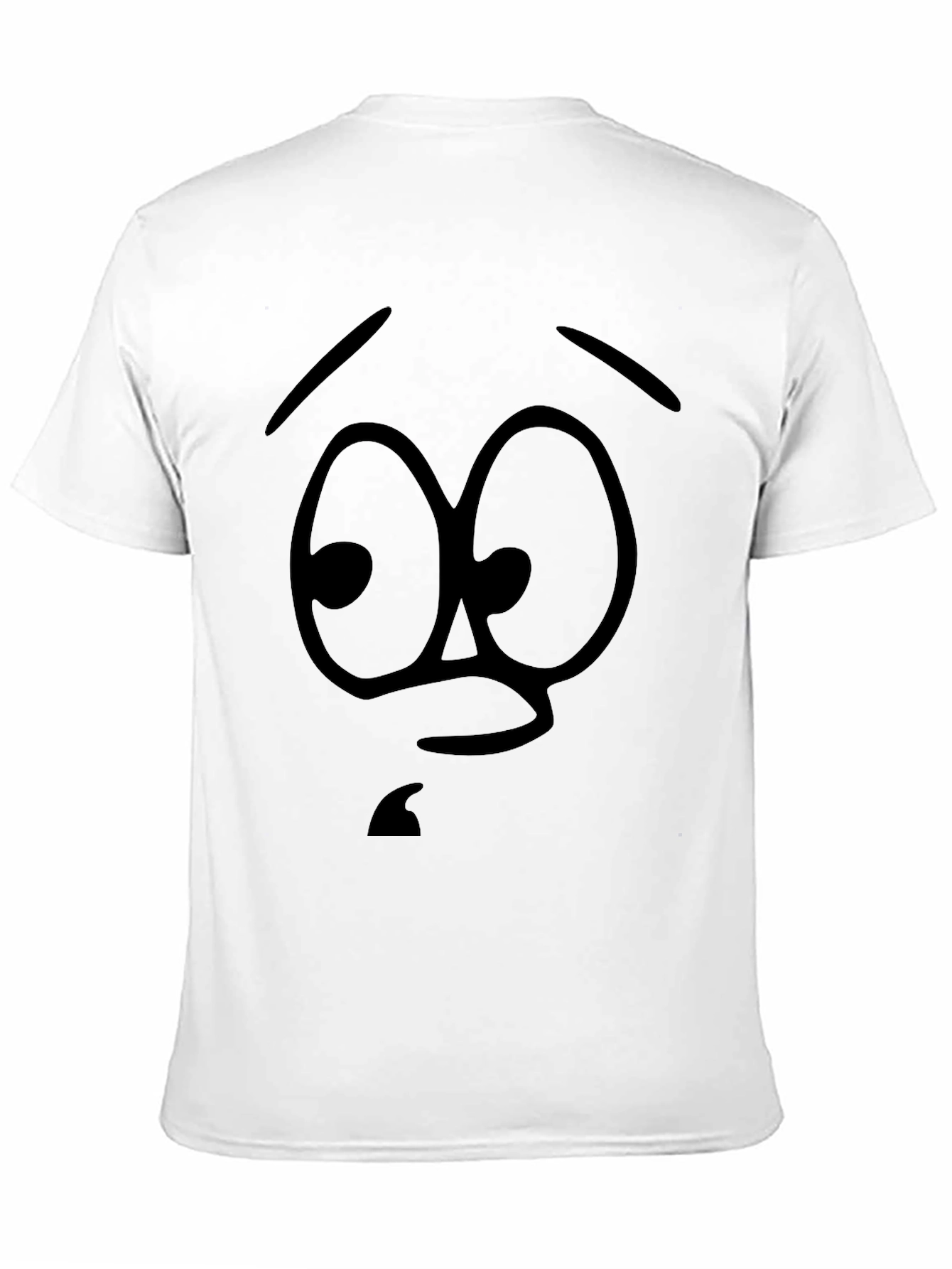 Cartoon Face Graphic Black T-Shirt